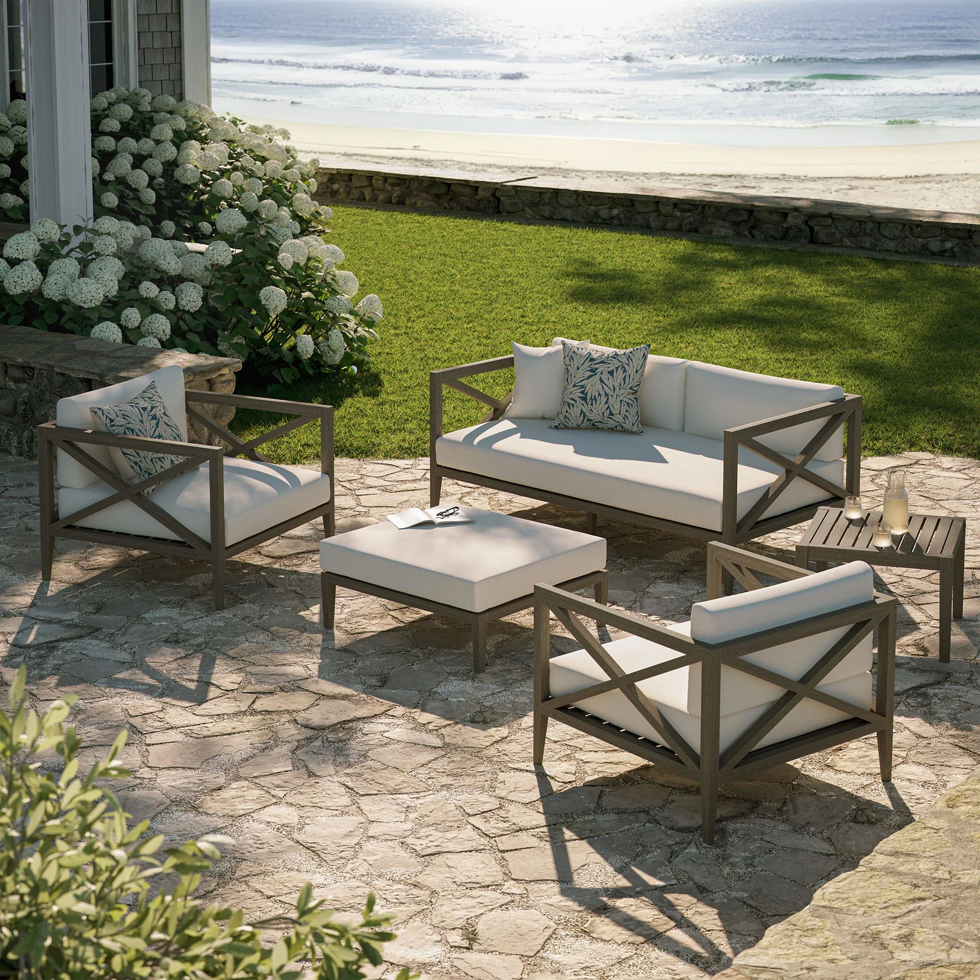 Northlake 5-Piece Outdoor Patio Teak Wood Furniture Set by Modway - Image 4