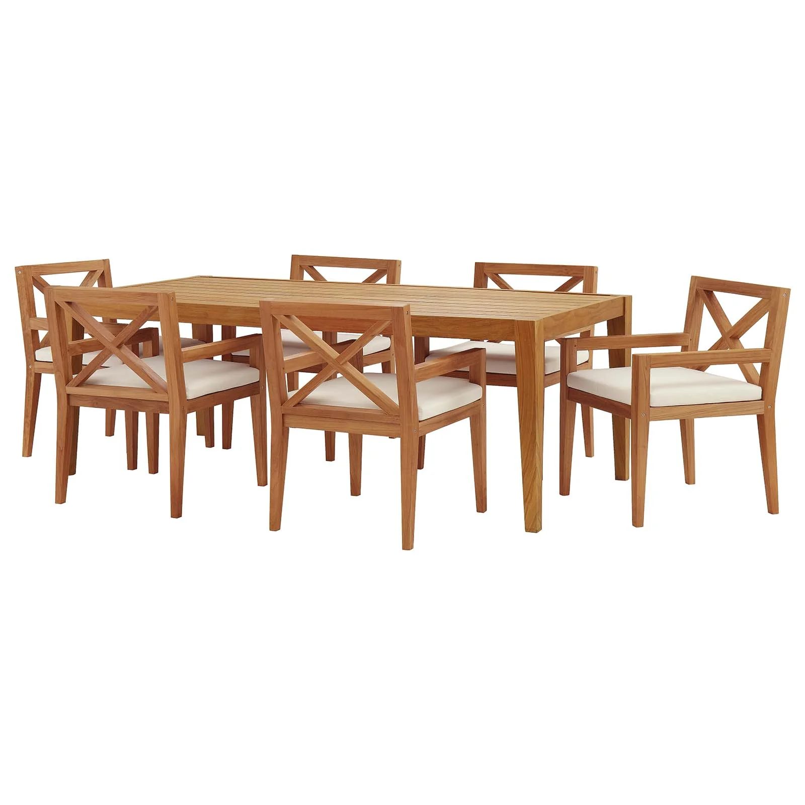 Northlake 7 Piece Outdoor Patio Premium Grade A Teak Wood Set By Modway - EEI-3631 - Image 2