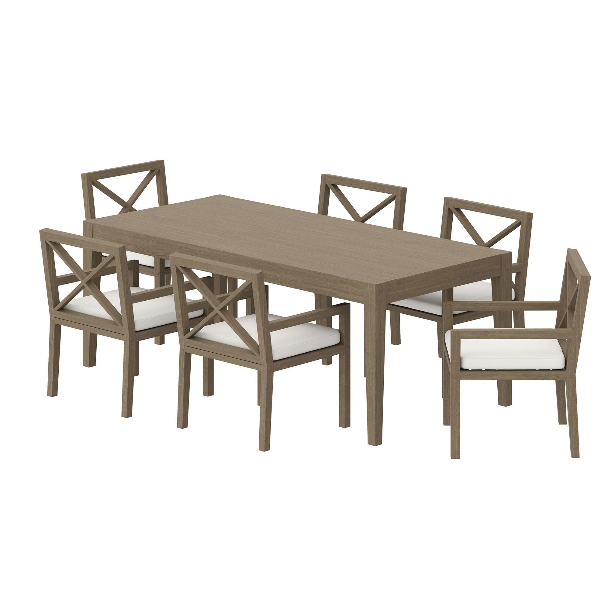 Northlake 7-Piece Outdoor Patio Teak Wood Dining Set by Modway - Image 2