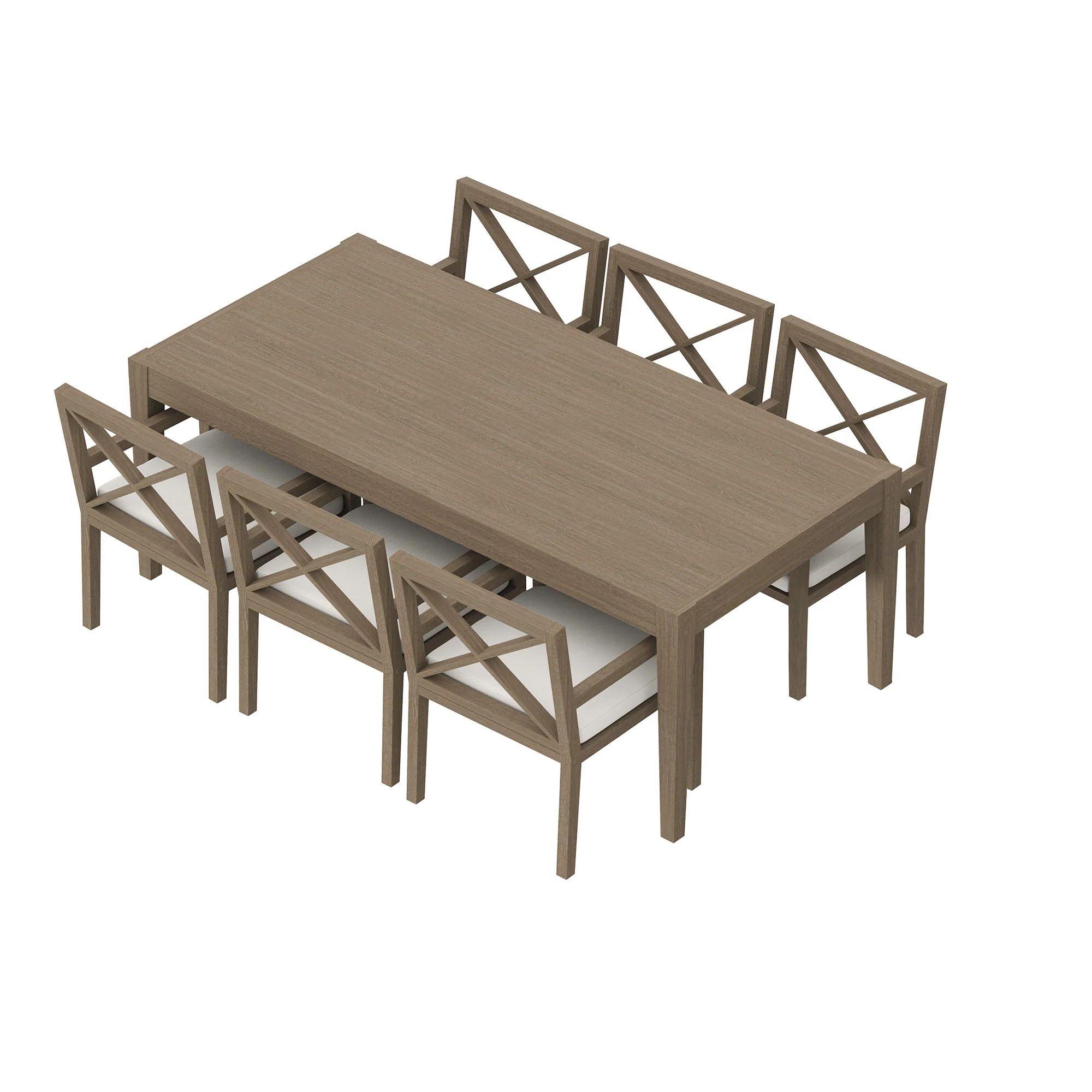 Northlake 7-Piece Outdoor Patio Teak Wood Dining Set by Modway - Image 3