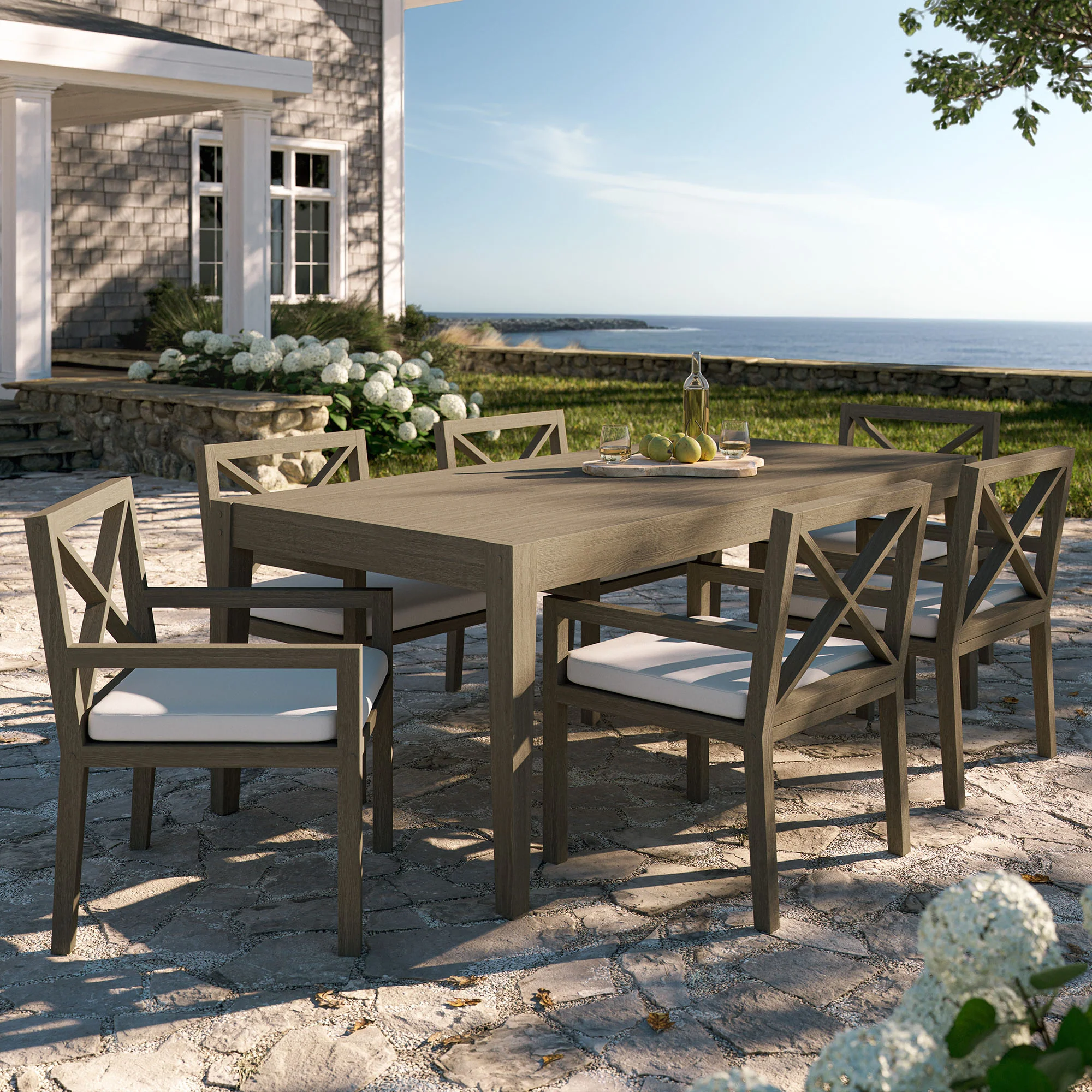Northlake 7-Piece Outdoor Patio Teak Wood Dining Set by Modway - Image 5