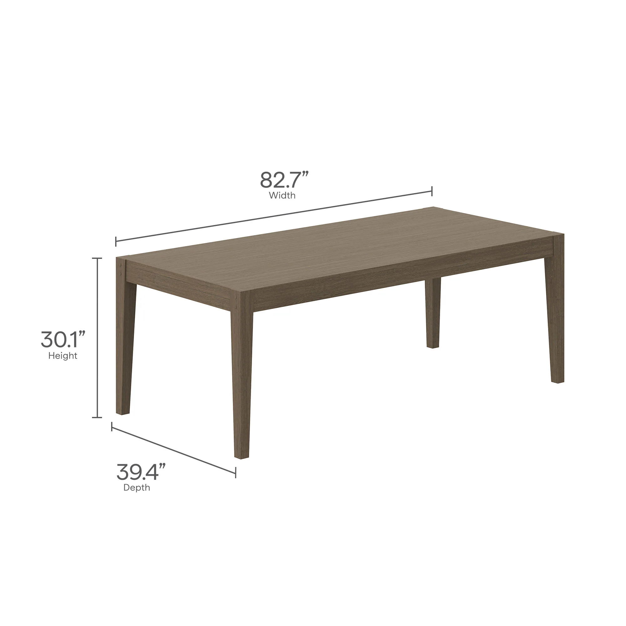 Northlake 83" Rectangular Outdoor Patio Teak Dining Table by Modway - Image 10