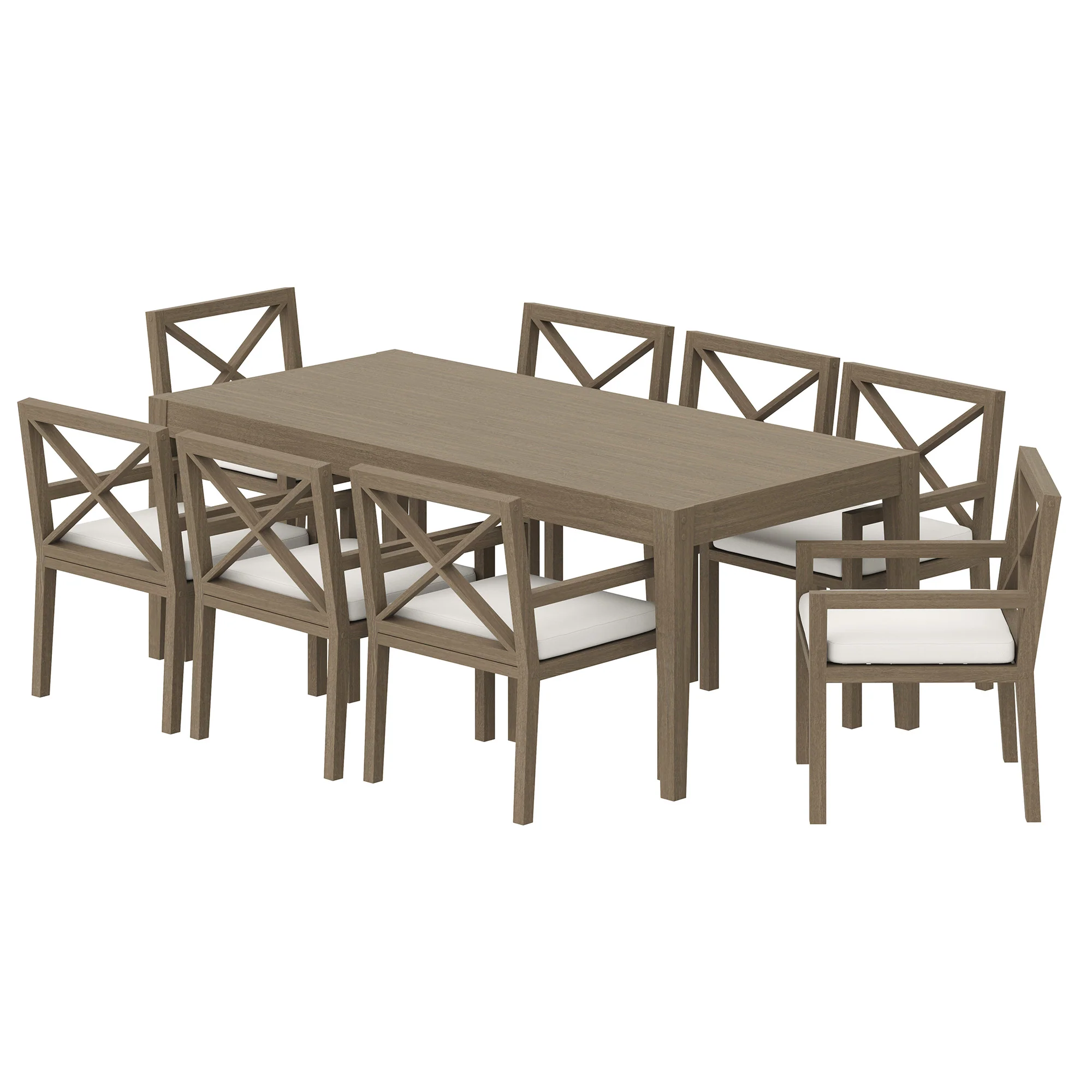 Northlake 9-Piece Outdoor Patio Teak Wood Dining Set by Modway - Image 2