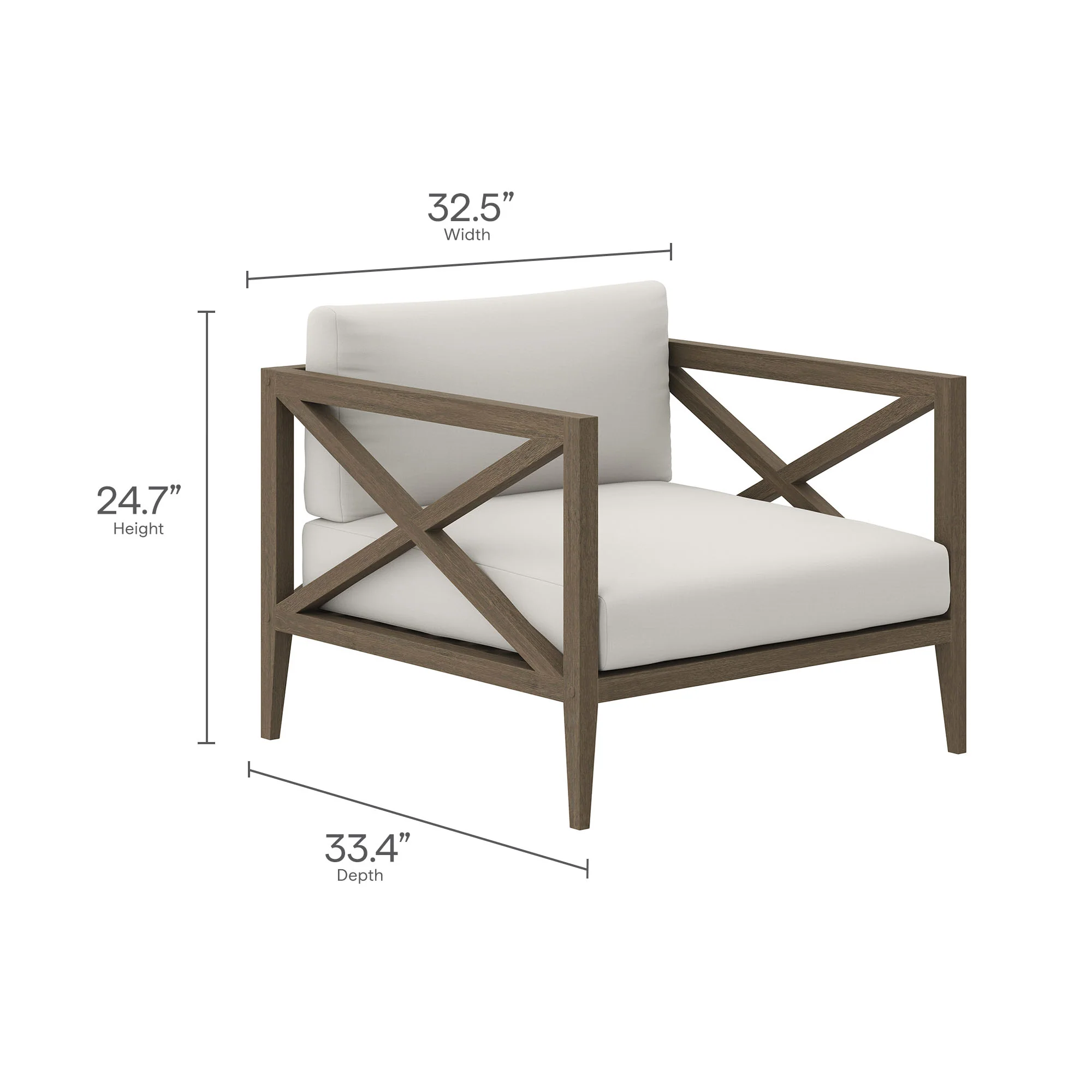 Northlake Outdoor Patio Teak Armchair by Modway - Image 10