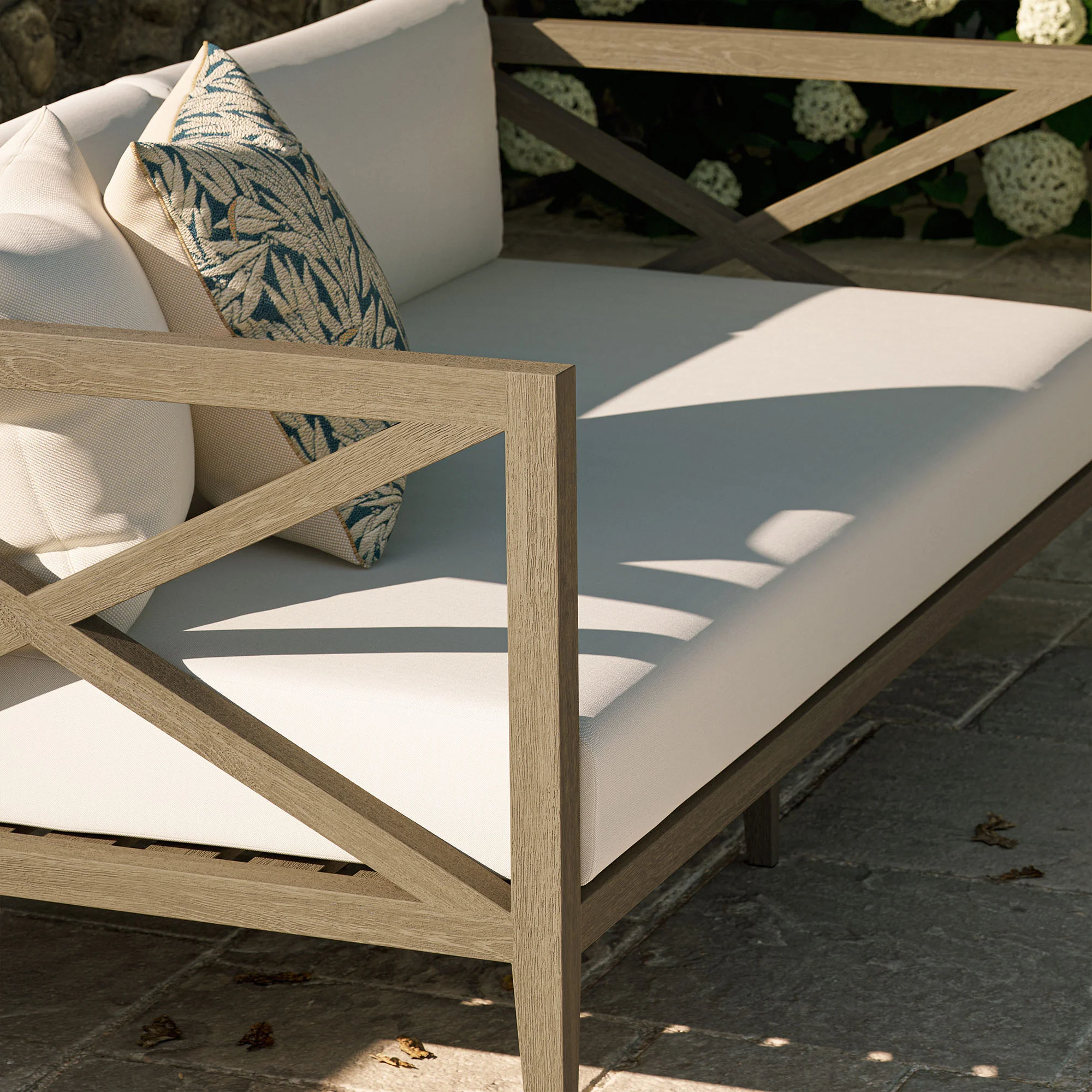 Northlake Outdoor Patio Teak Loveseat by Modway - Image 8