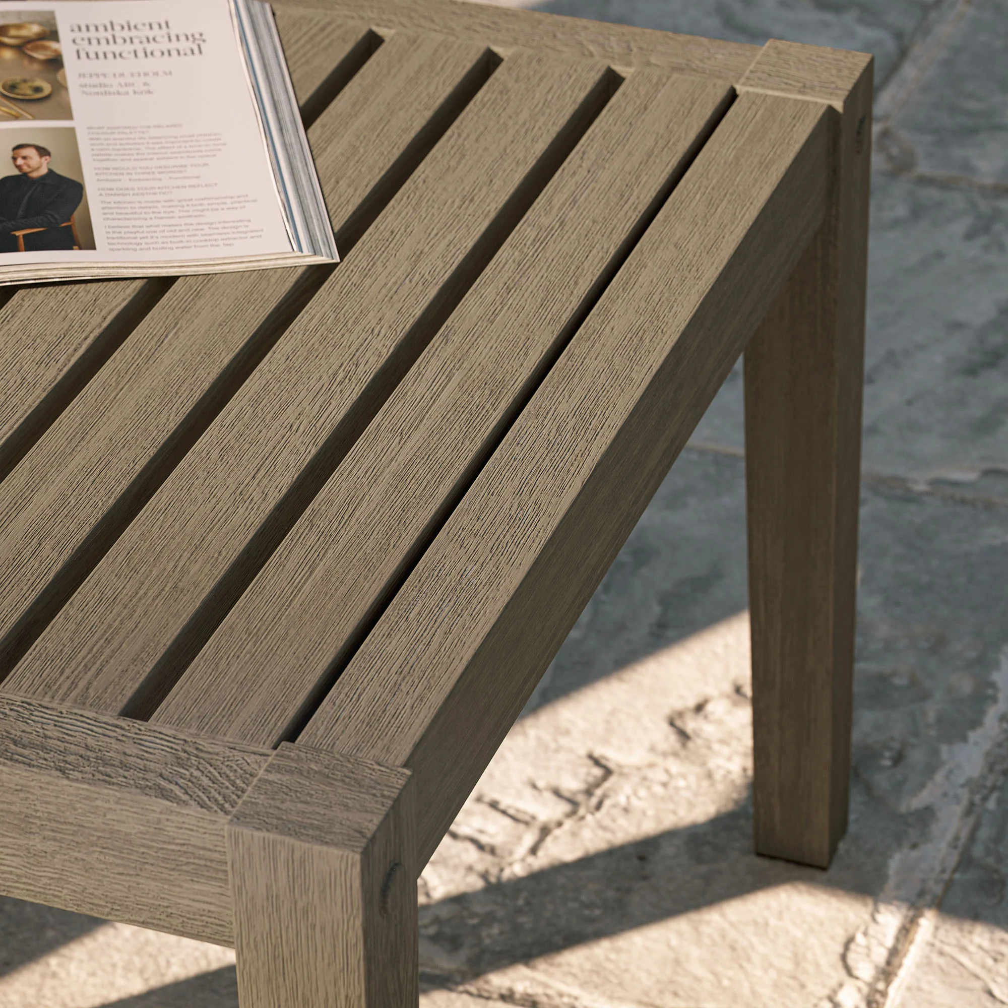 Northlake Square Outdoor Patio Teak Side Table by Modway - Image 7