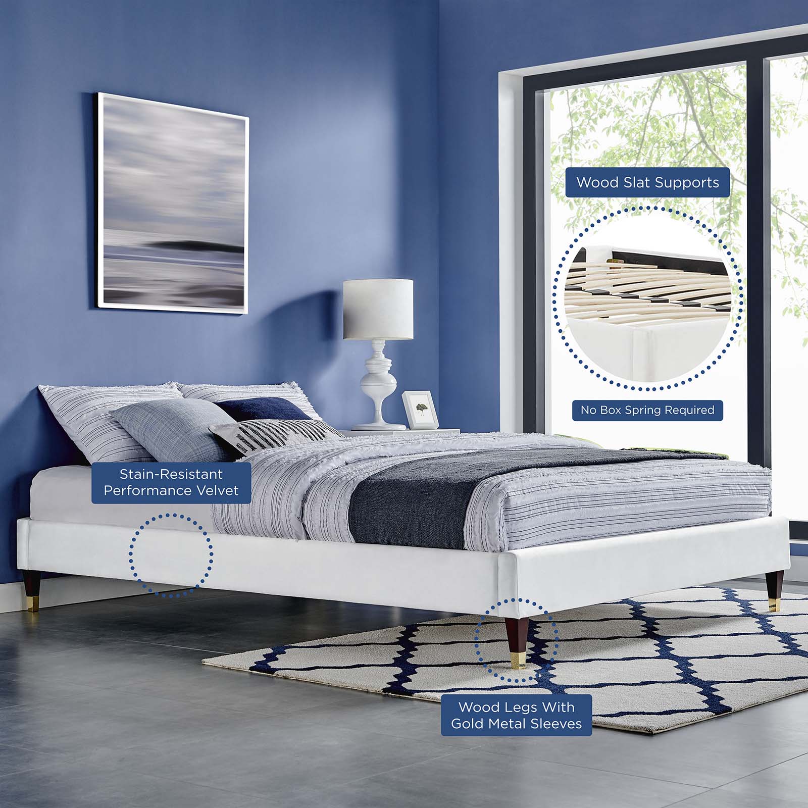 Novi Performance Velvet Full Bed By Modway - MOD-6808 - Image 36