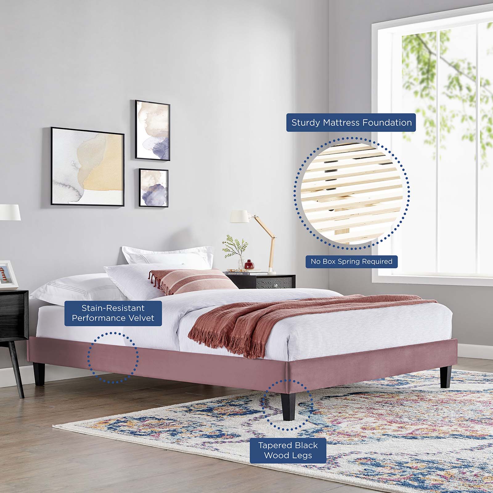Novi Performance Velvet Full Bed By Modway - MOD-6813 - Image 14