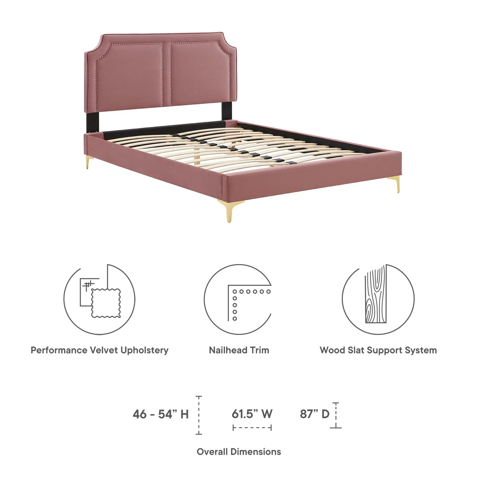 Novi Performance Velvet King Bed By Modway - MOD-6833 - Image 21