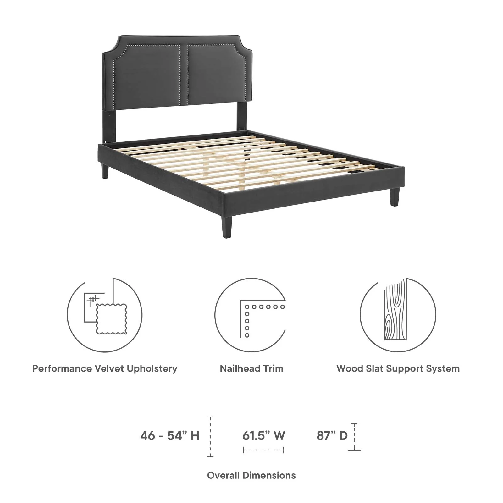 Novi Performance Velvet King Bed By Modway - MOD-6843 - Image 10