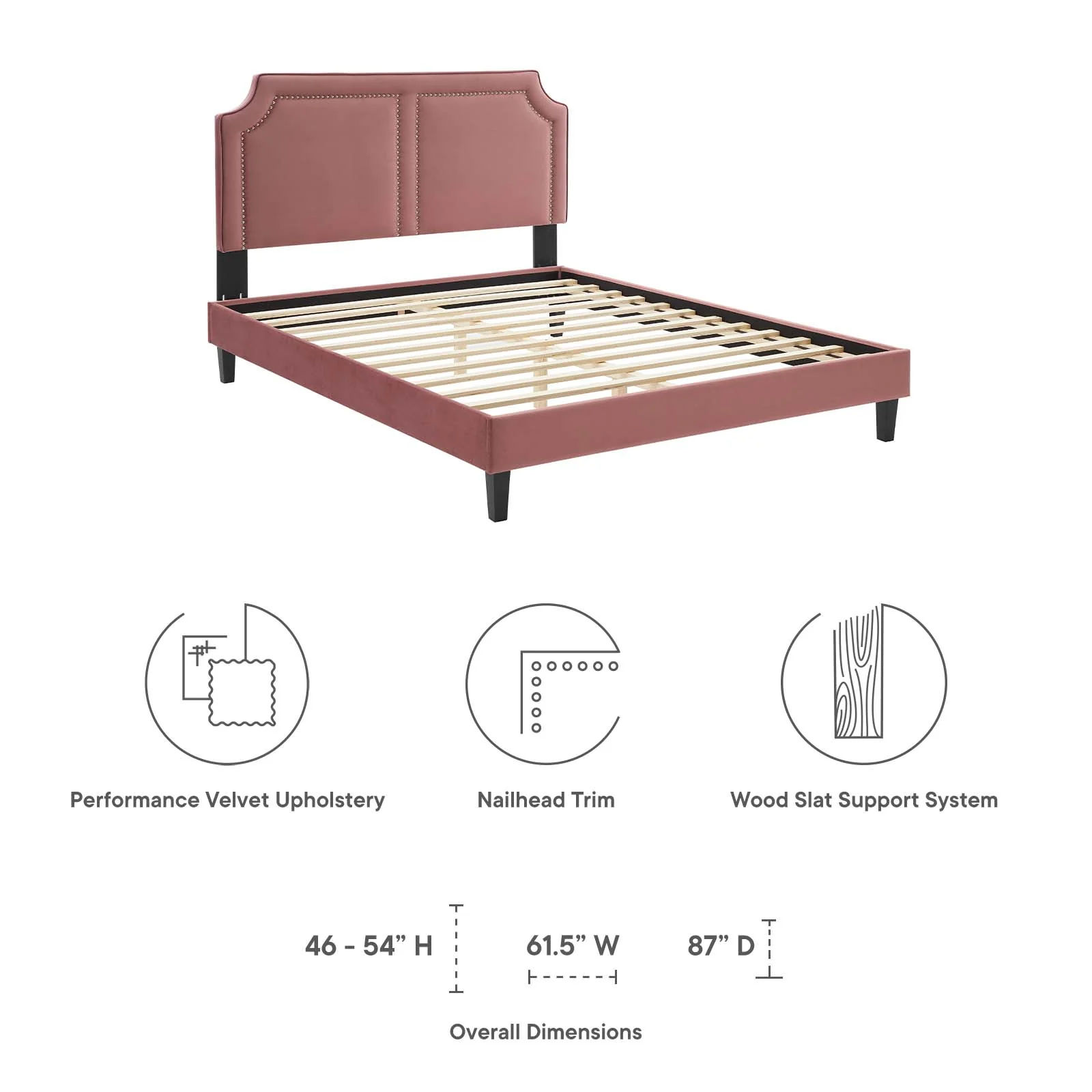 Novi Performance Velvet King Bed By Modway - MOD-6843 - Image 21