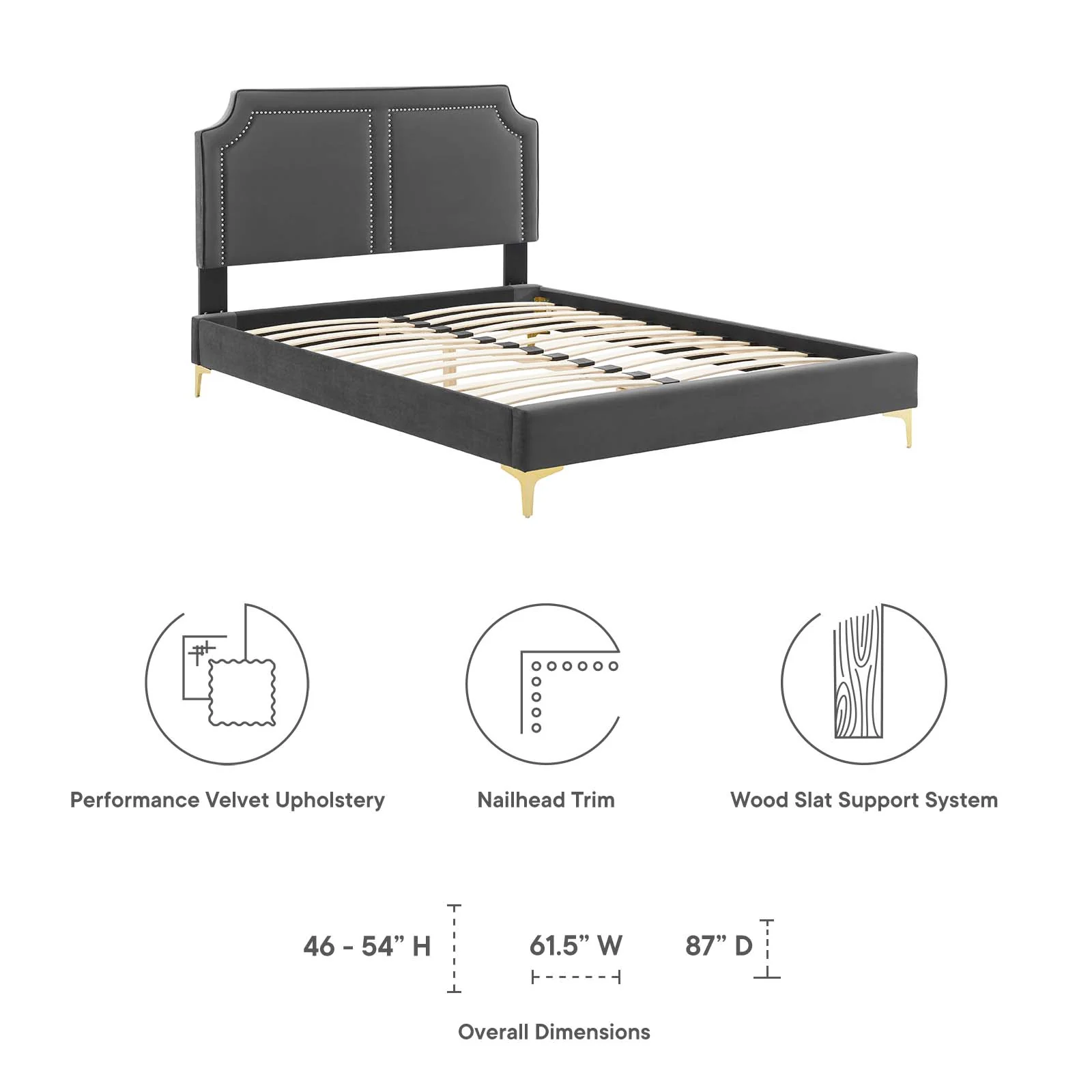 Novi Performance Velvet Twin Bed By Modway - MOD-6788 - Image 10