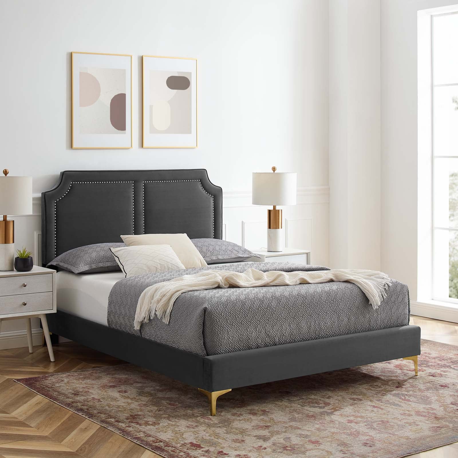 Novi Performance Velvet Twin Bed By Modway - MOD-6788 - Image 4