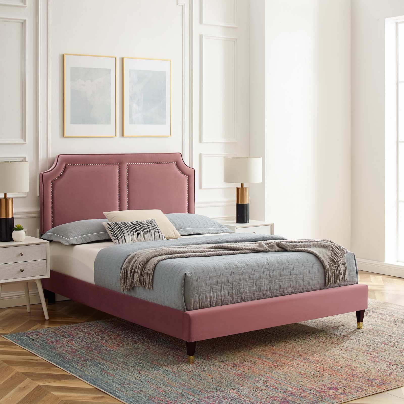 Novi Performance Velvet Twin Bed By Modway - MOD-6793 - Image 15