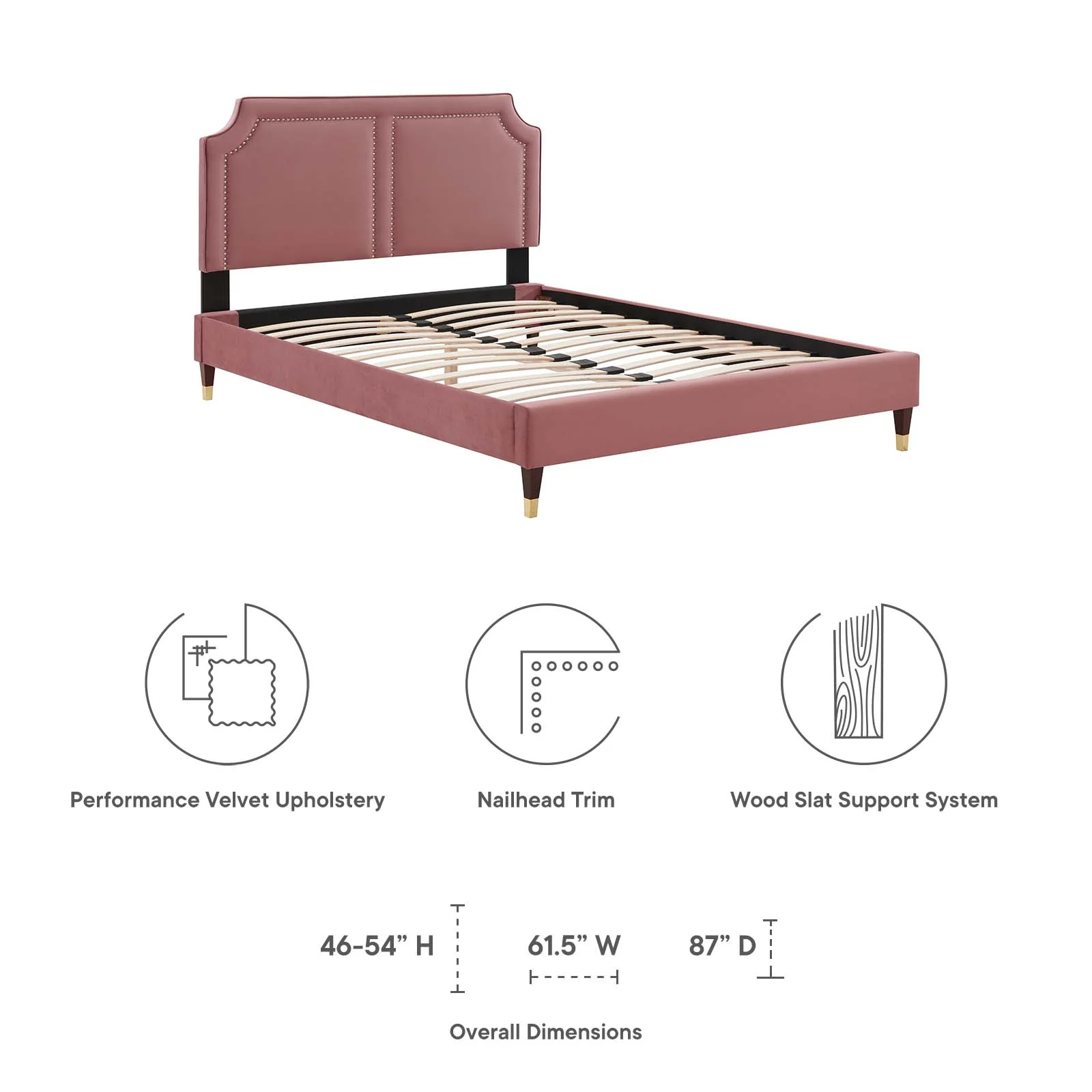 Novi Performance Velvet Twin Bed By Modway - MOD-6793 - Image 21