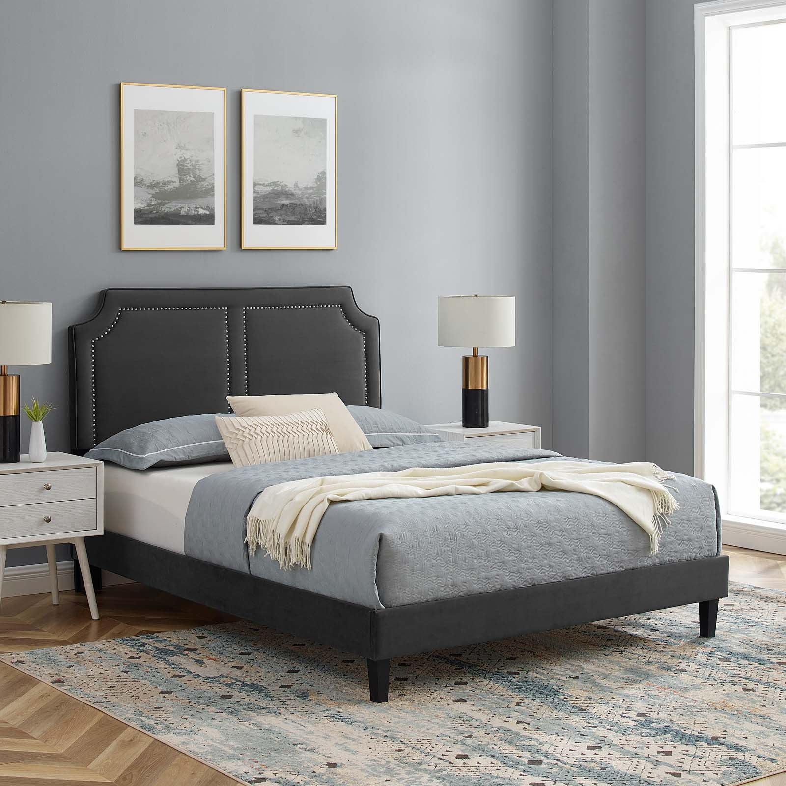 Novi Performance Velvet Twin Bed By Modway - MOD-6798 - Image 4