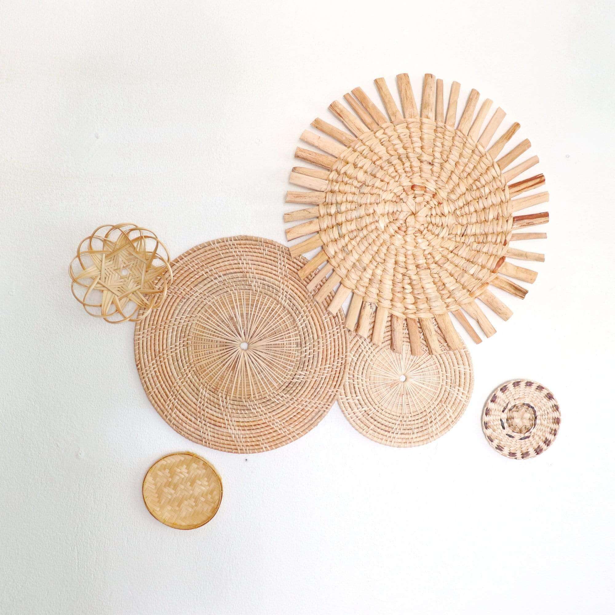 Nut Wa Dee - Rattan, Bamboo, Sea Grass, And Banana (Set Of 6) By Thaihome - Image 2