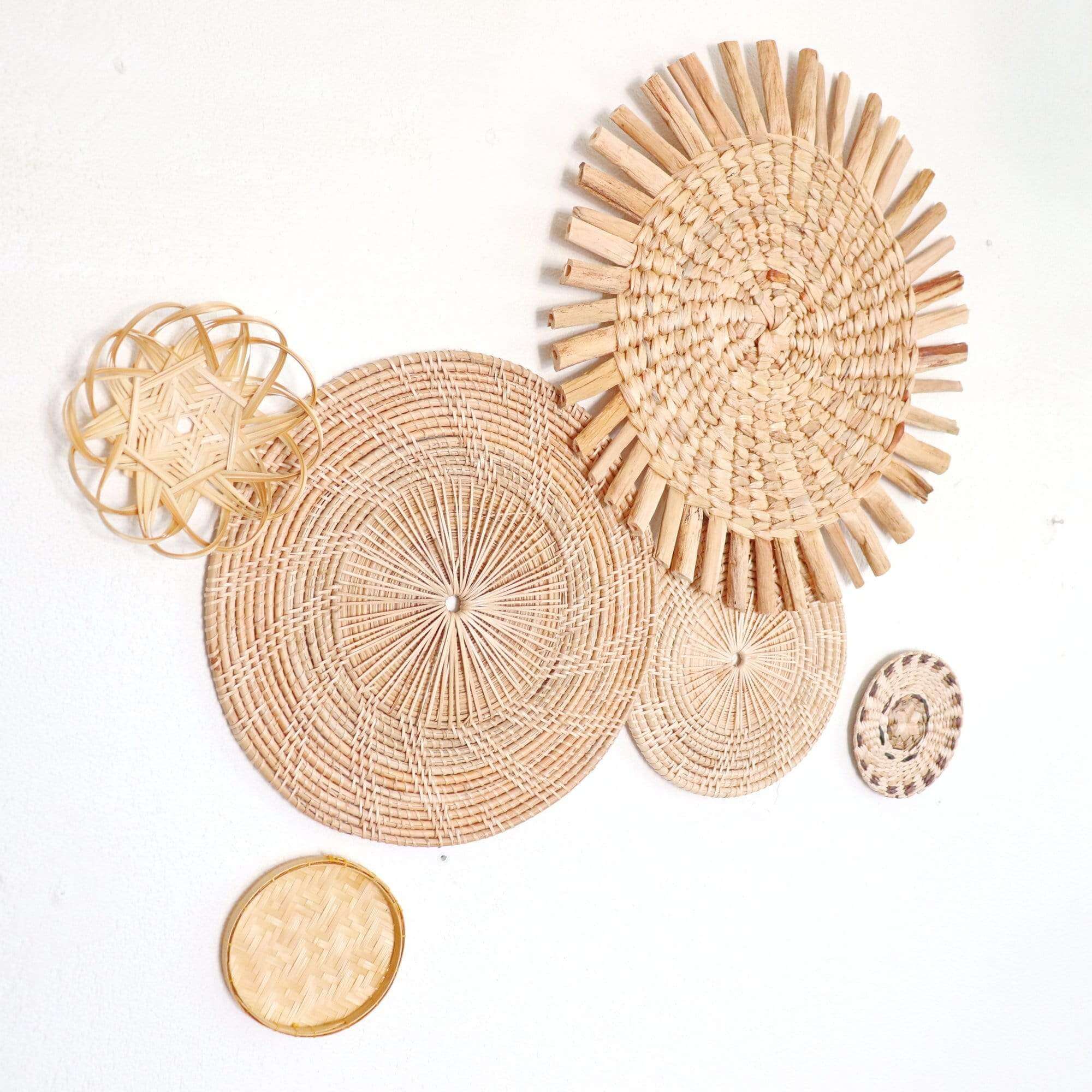 Nut Wa Dee - Rattan, Bamboo, Sea Grass, And Banana (Set Of 6) By Thaihome - Image 5