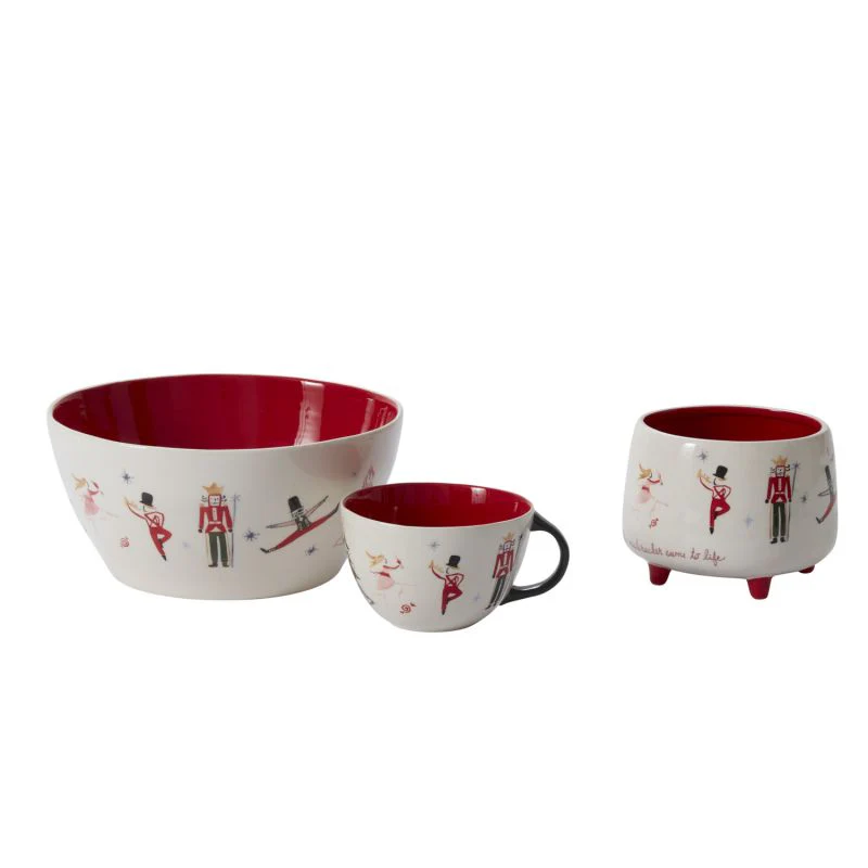 Nutcracker Ballet Bowl 10" x  4.75" By Accent Decor - Image 3