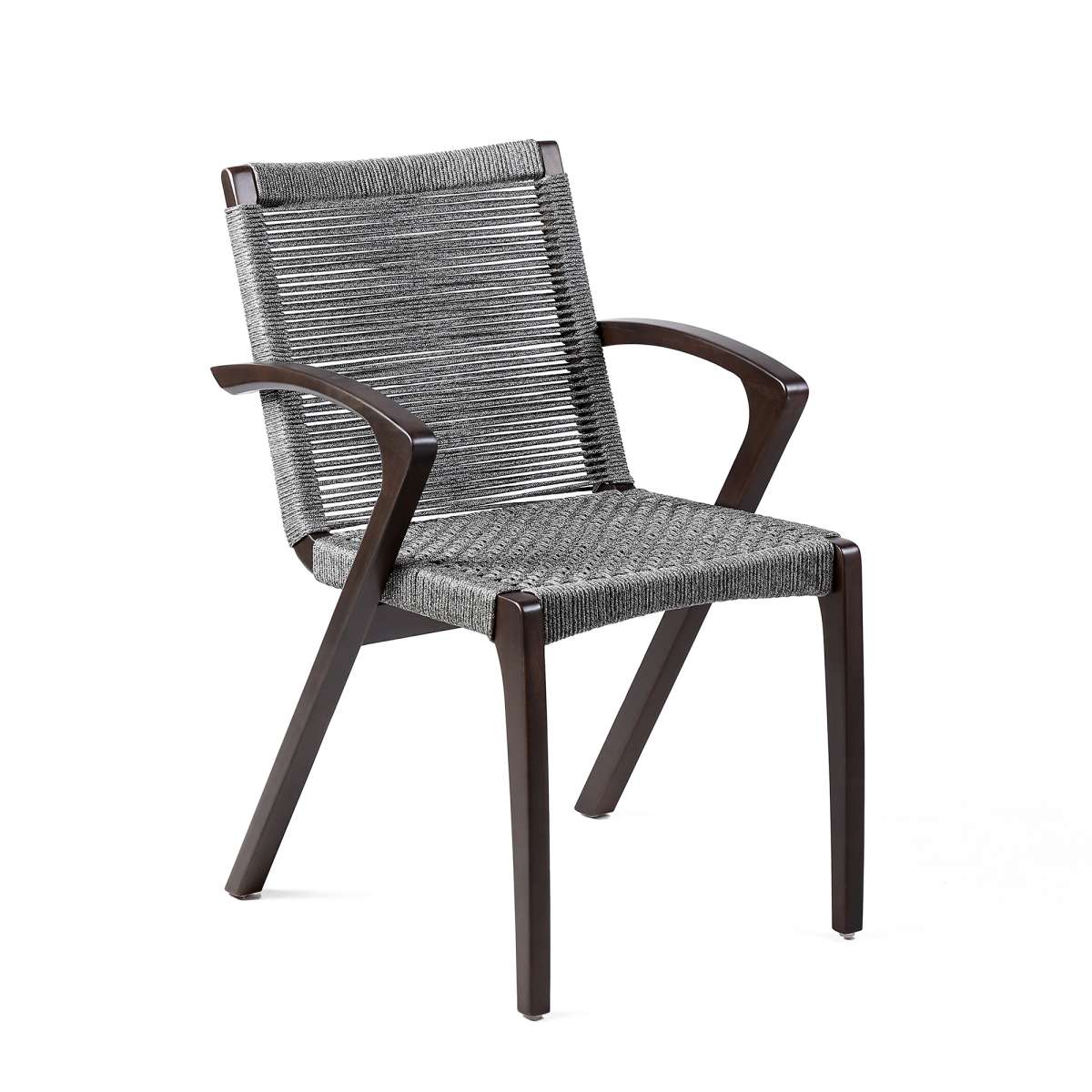 Oasis and Brielle Outdoor 5 Piece Dark Eucalyptus and Concrete Dining Set By Armen Living - Image 4