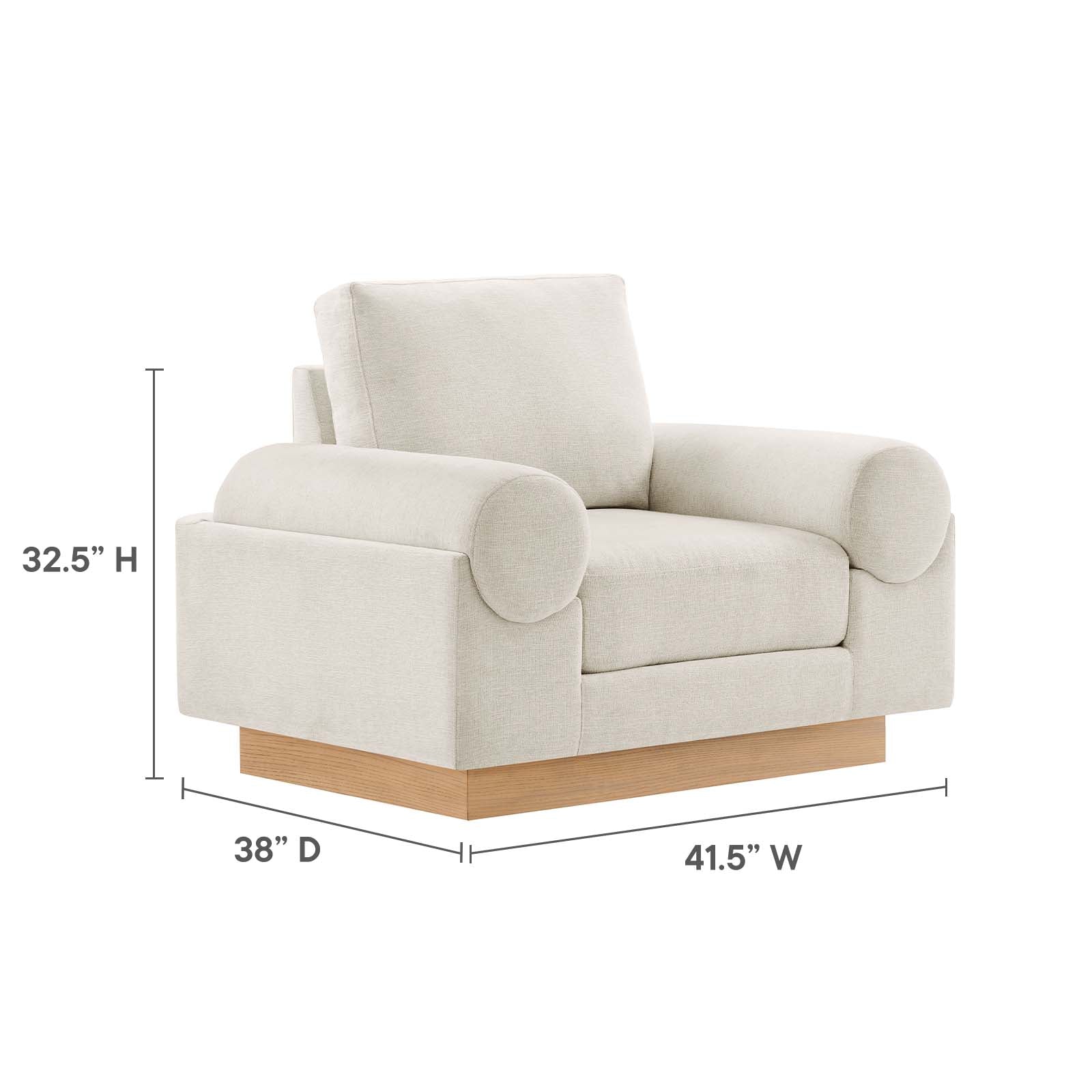 Oasis Upholstered Fabric Armchair By Modway - EEI-6402 - Image 15