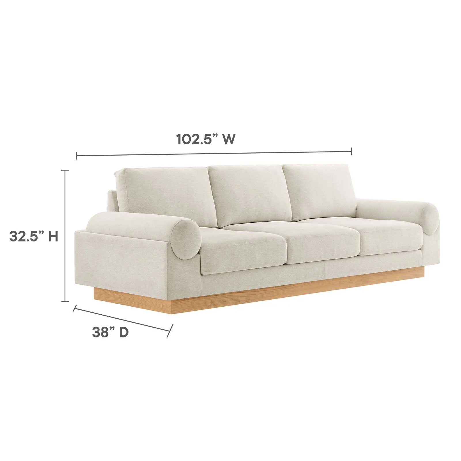 Oasis Upholstered Fabric Sofa By Modway - EEI-6401 - Image 15