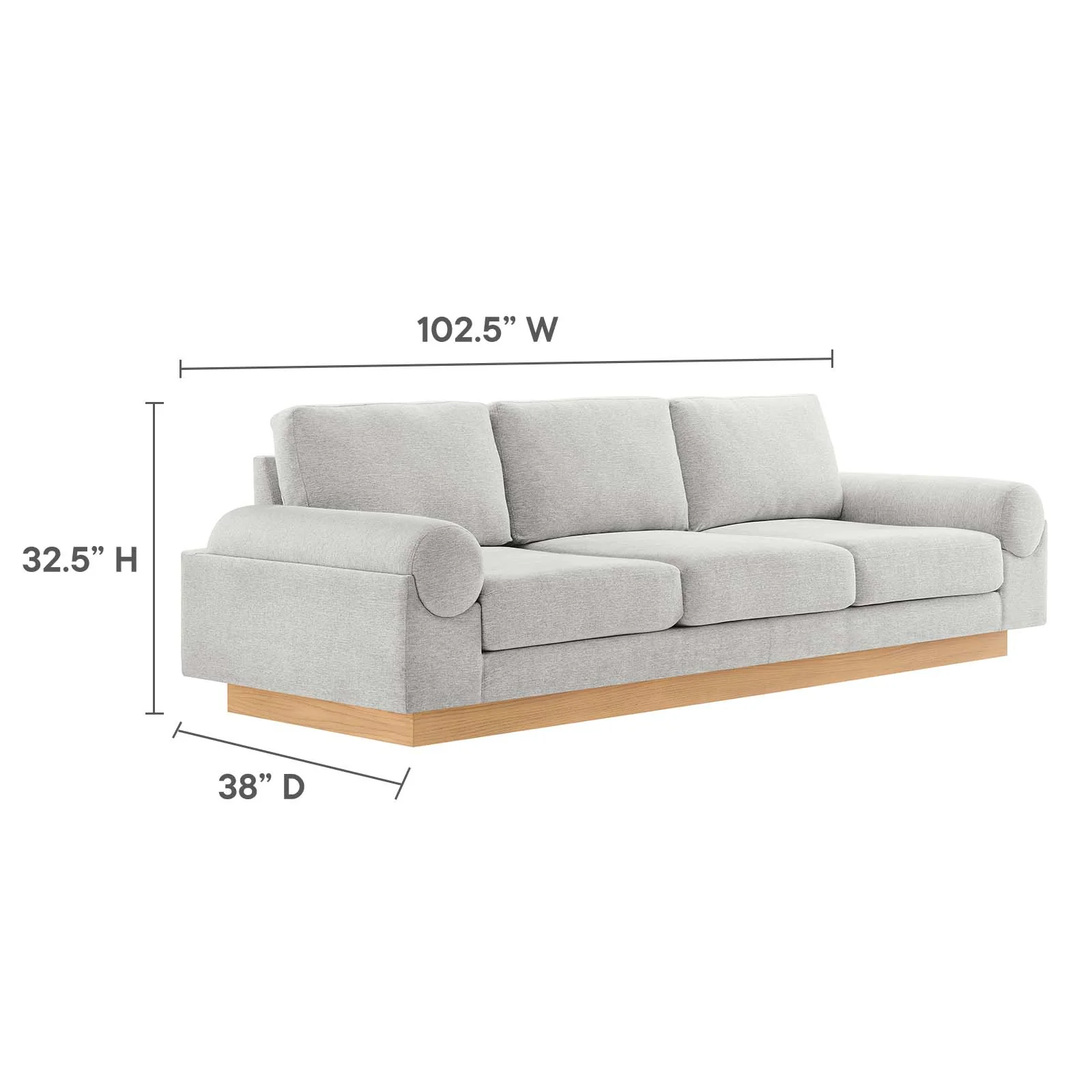 Oasis Upholstered Fabric Sofa By Modway - EEI-6401 - Image 23
