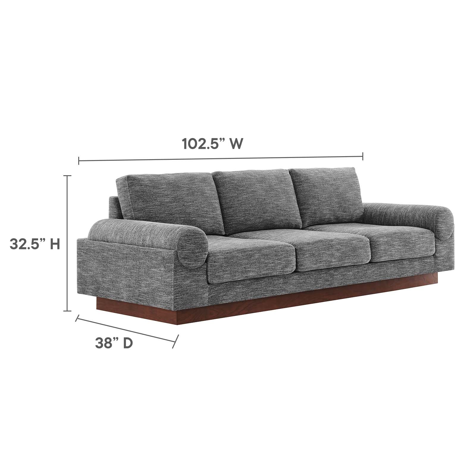 Oasis Upholstered Fabric Sofa By Modway - EEI-6401 - Image 7