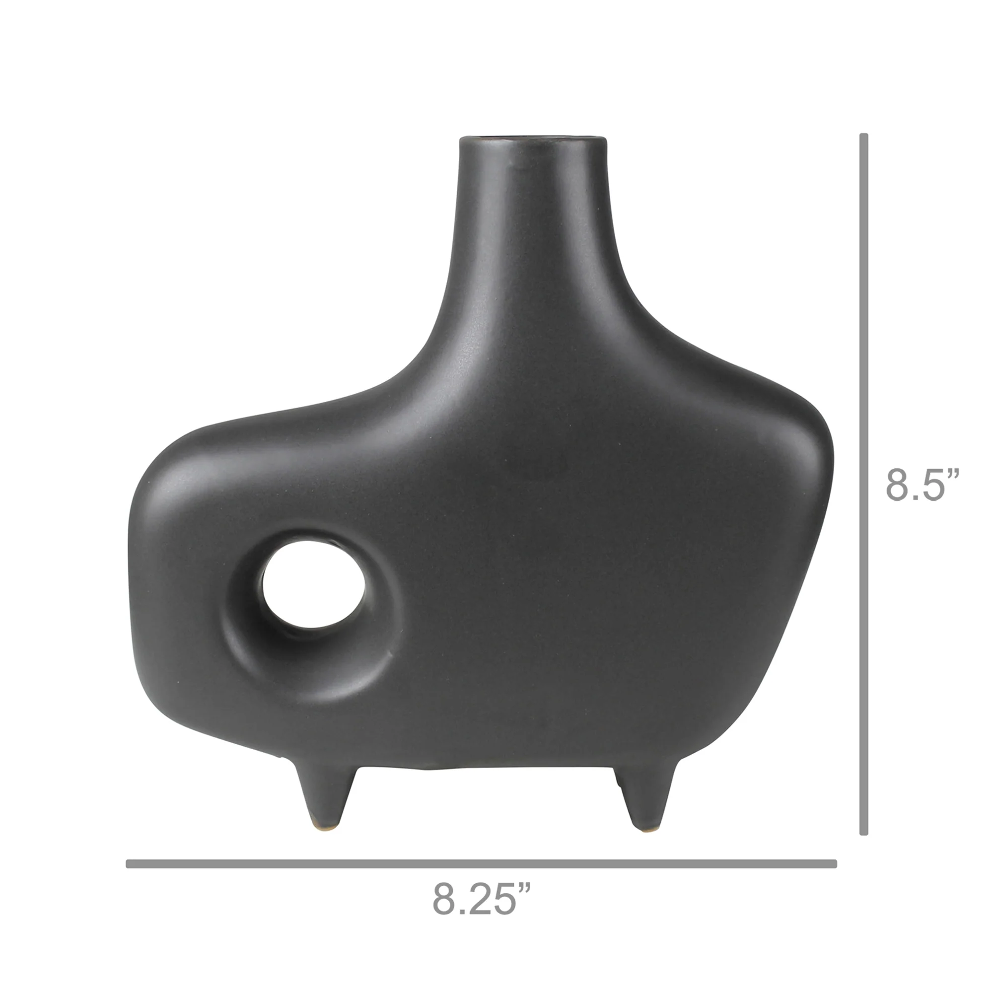 Oda Footed Vase with Holes, Ceramic Set Of 2 By HomArt - Image 3