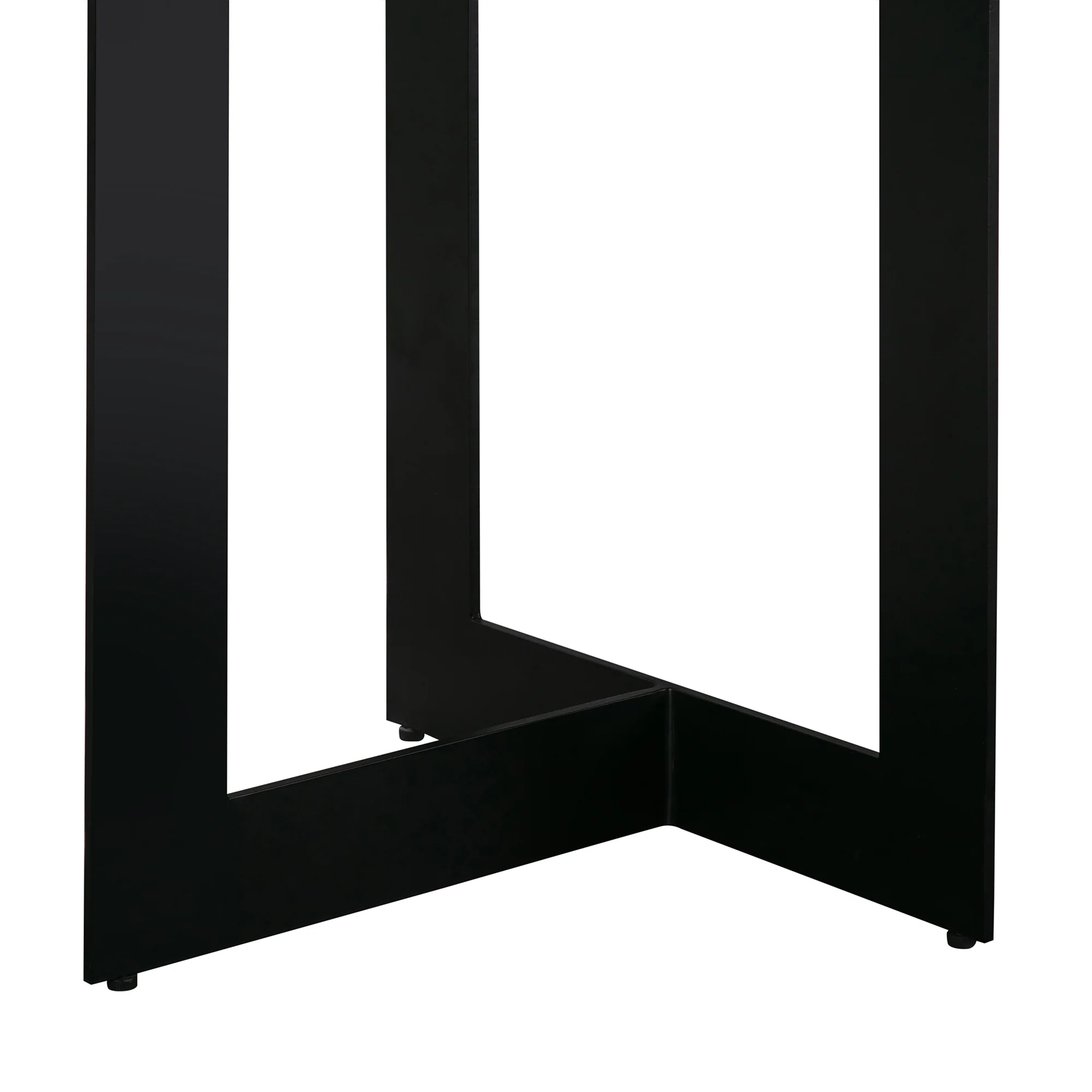 Odet Rectangular 87" Dining Table in Concrete and Black Metal By Armen Living - Image 6