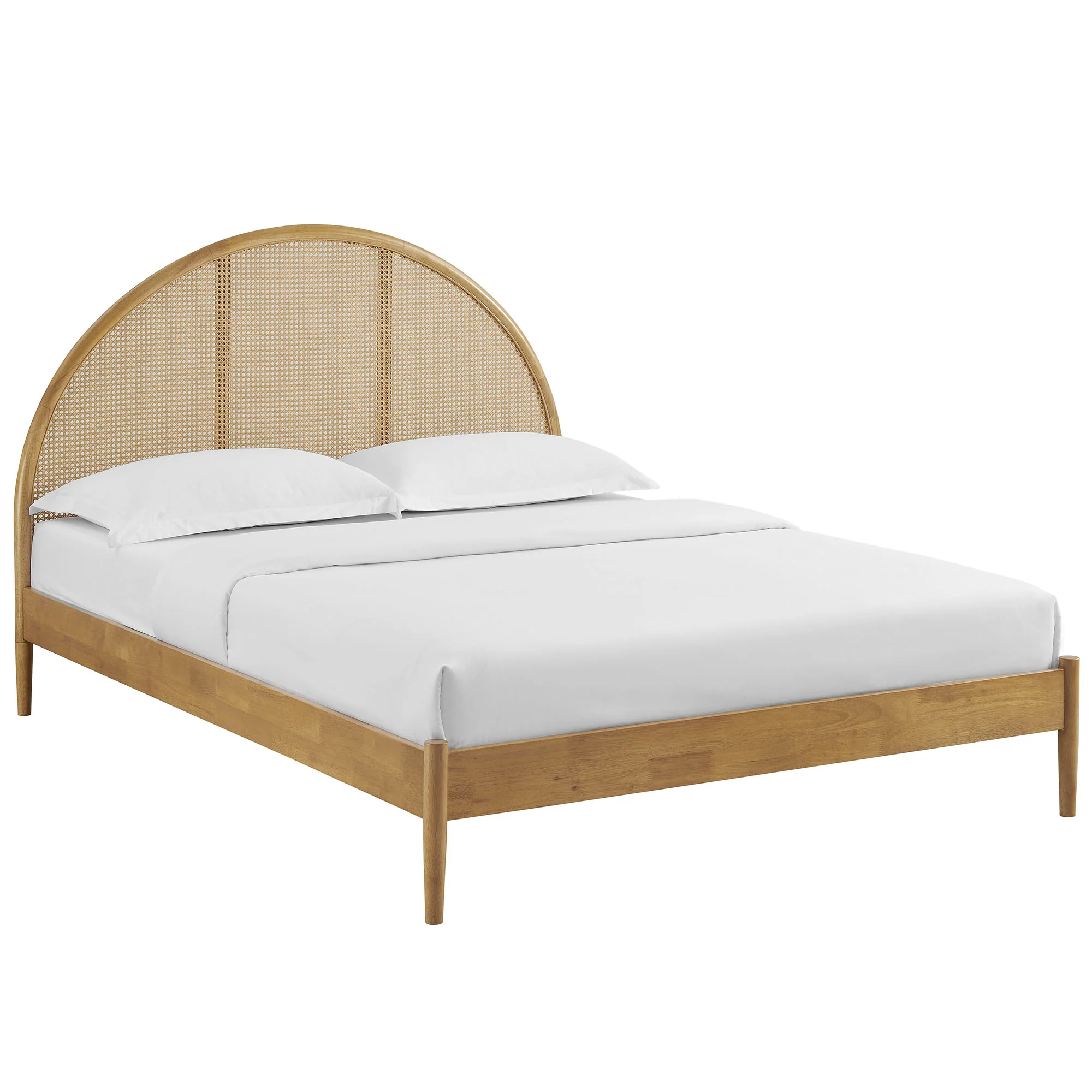 Odette Queen Arched Rattan Cane Platform Bed by Modway - Image 11