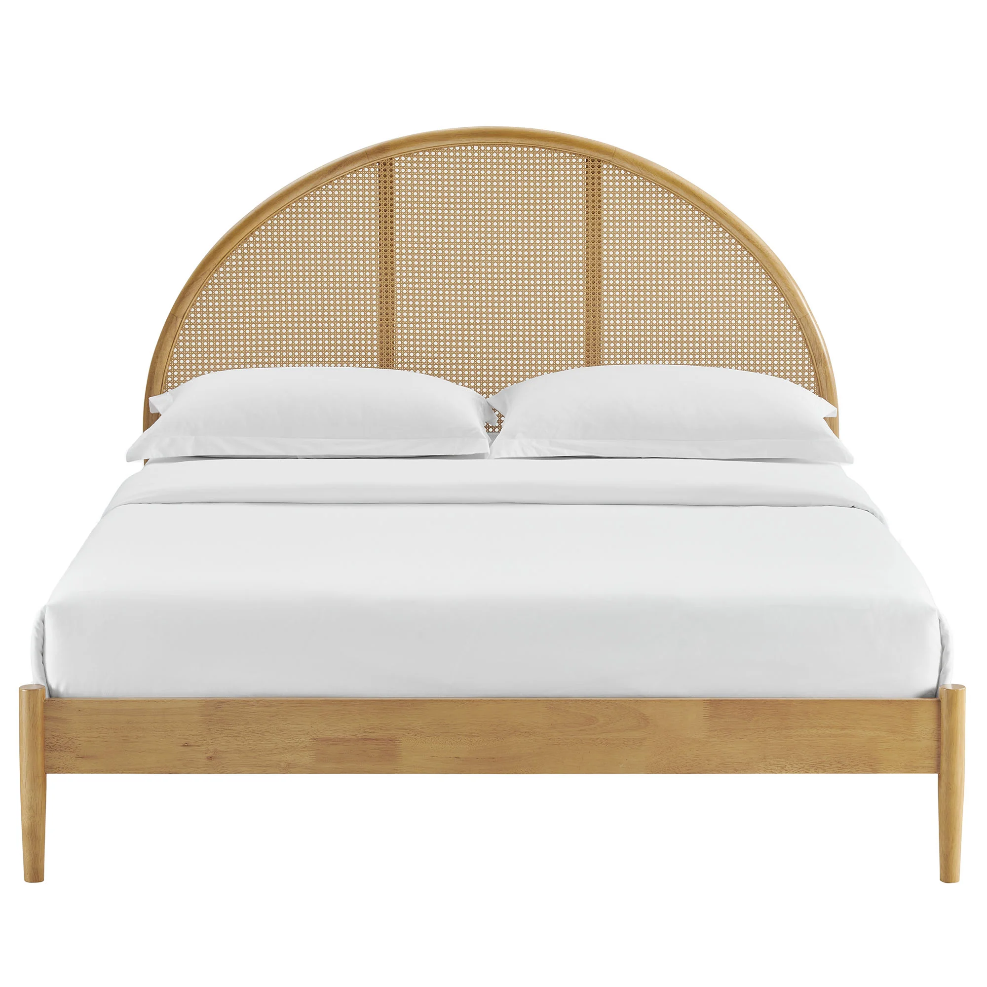 Odette Queen Arched Rattan Cane Platform Bed by Modway - Image 14