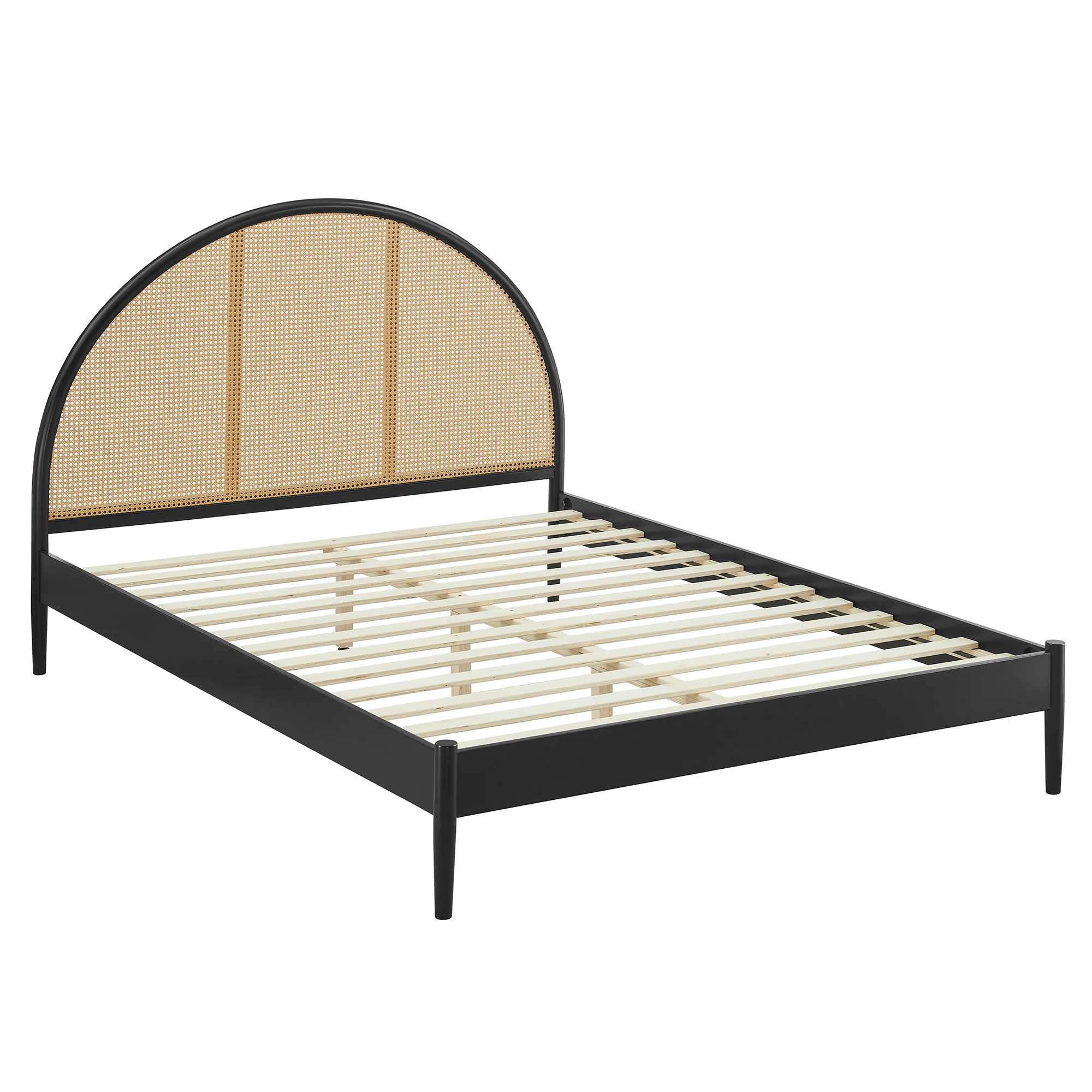 Odette Queen Arched Rattan Cane Platform Bed by Modway - Image 3