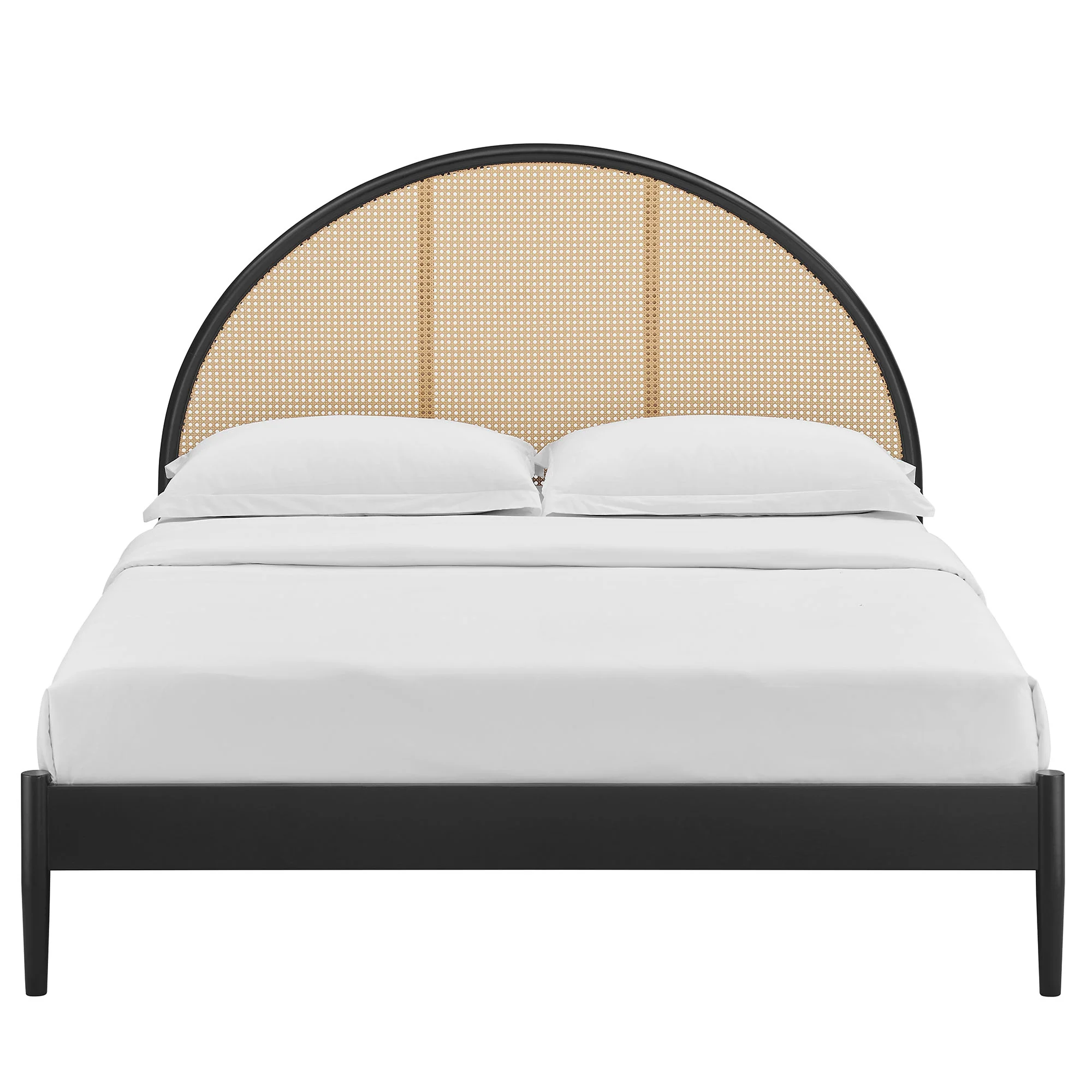 Odette Queen Arched Rattan Cane Platform Bed by Modway - Image 5