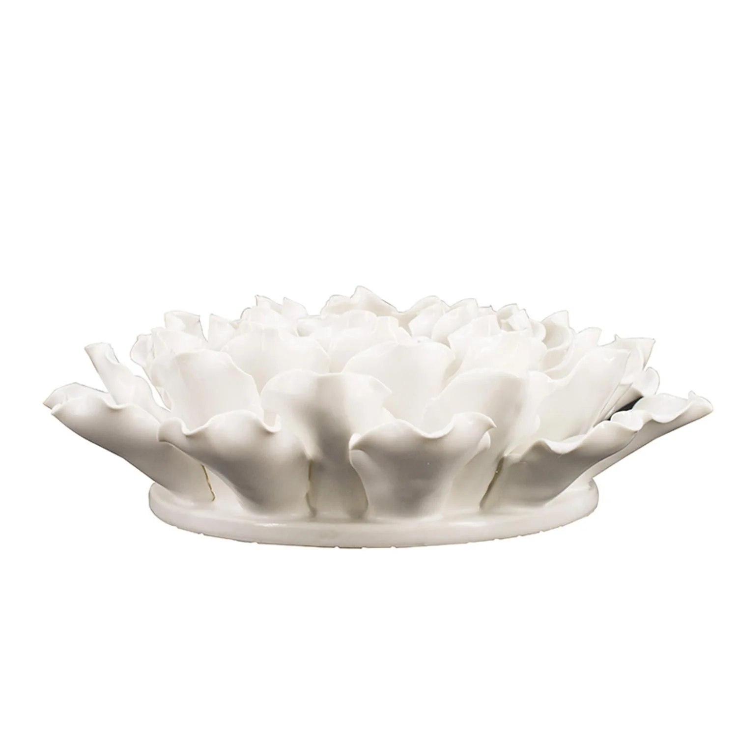 Off White Ceramic Novelty Hanging Dimensional Sculpture By Homeroots - Image 3