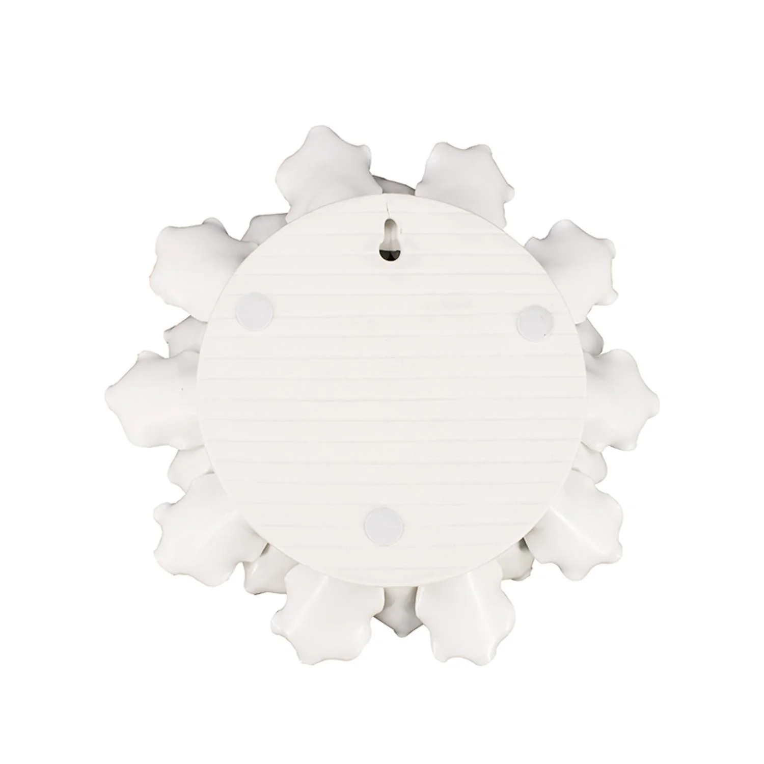 Off White Ceramic Novelty Hanging Dimensional Sculpture By Homeroots - Image 5