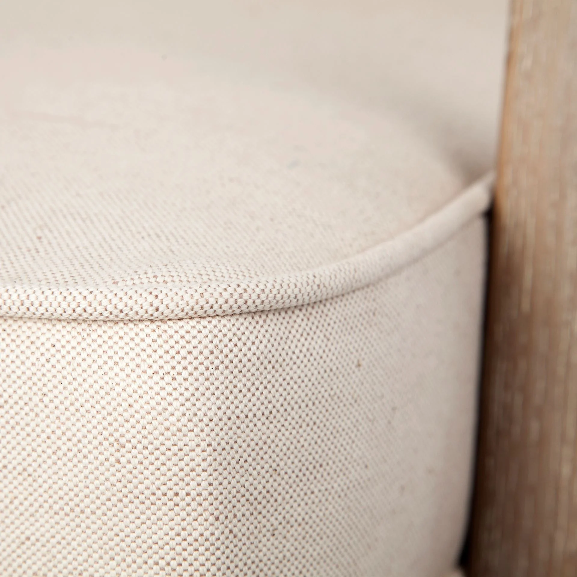 Off White Fabric Seat Accent Chair with Ash Wood Frame By Homeroots - Image 6