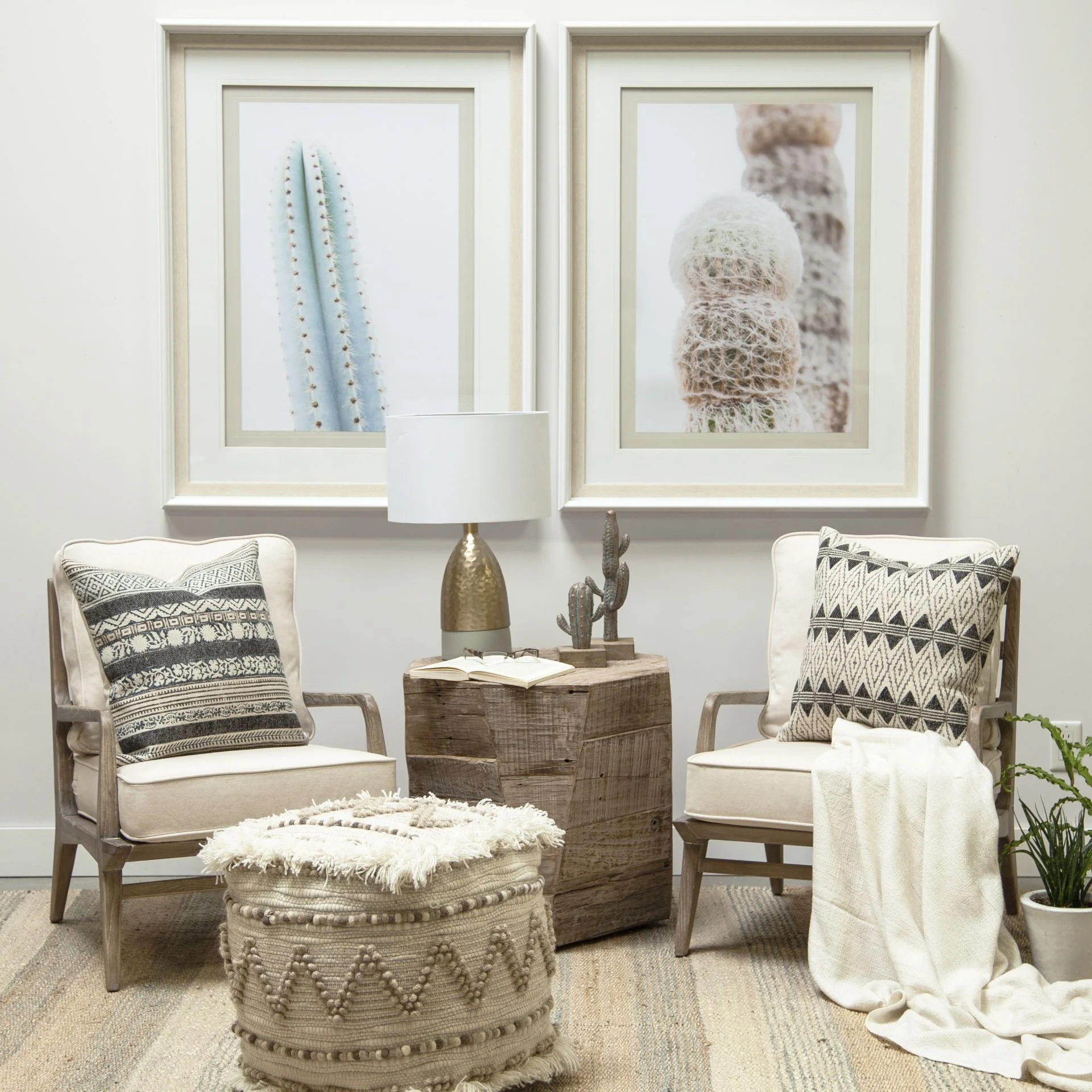 Off White Fabric Seat Accent Chair with Ash Wood Frame By Homeroots - Image 7
