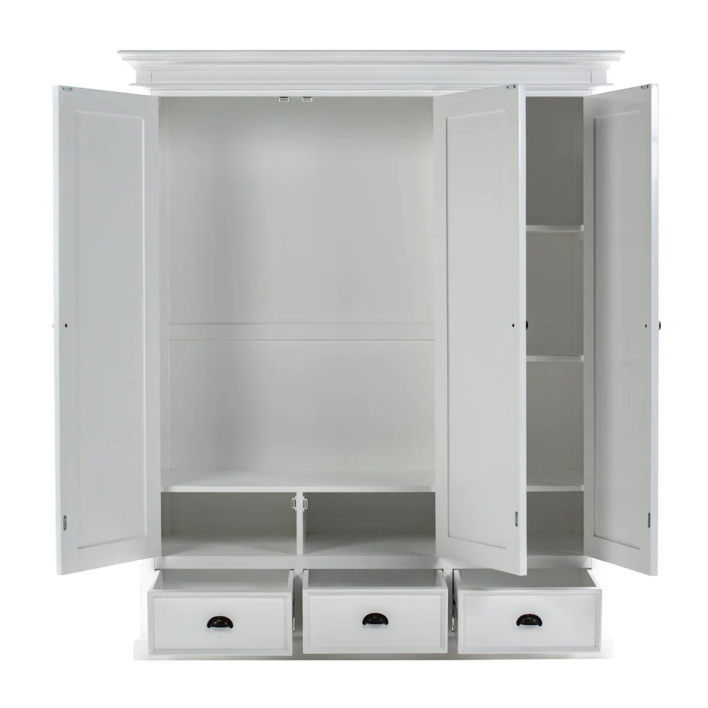 Off White Solid Wood Frame Standard Curio Cabinet With Six Shelves By Homeroots - Image 2