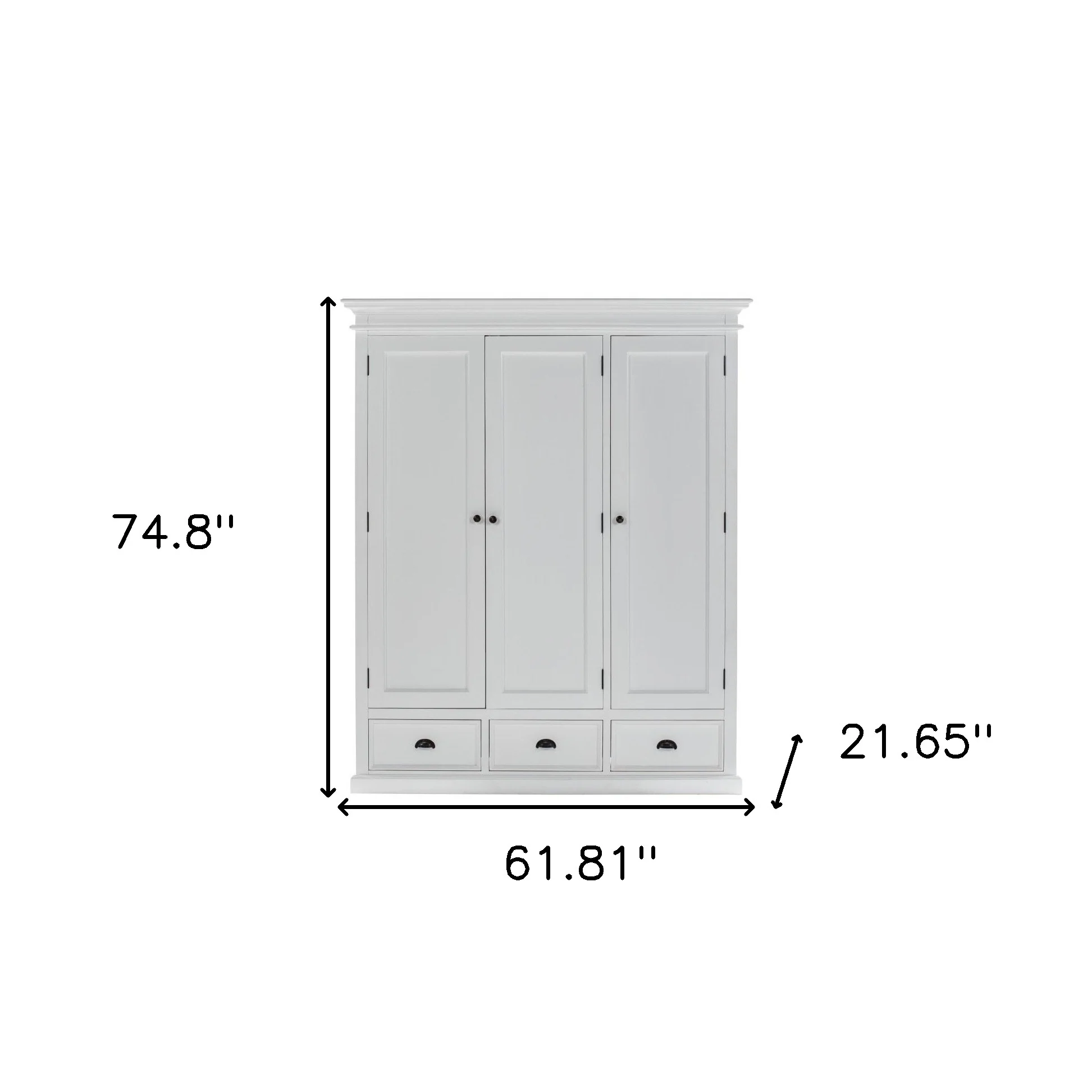 Off White Solid Wood Frame Standard Curio Cabinet With Six Shelves By Homeroots - Image 6