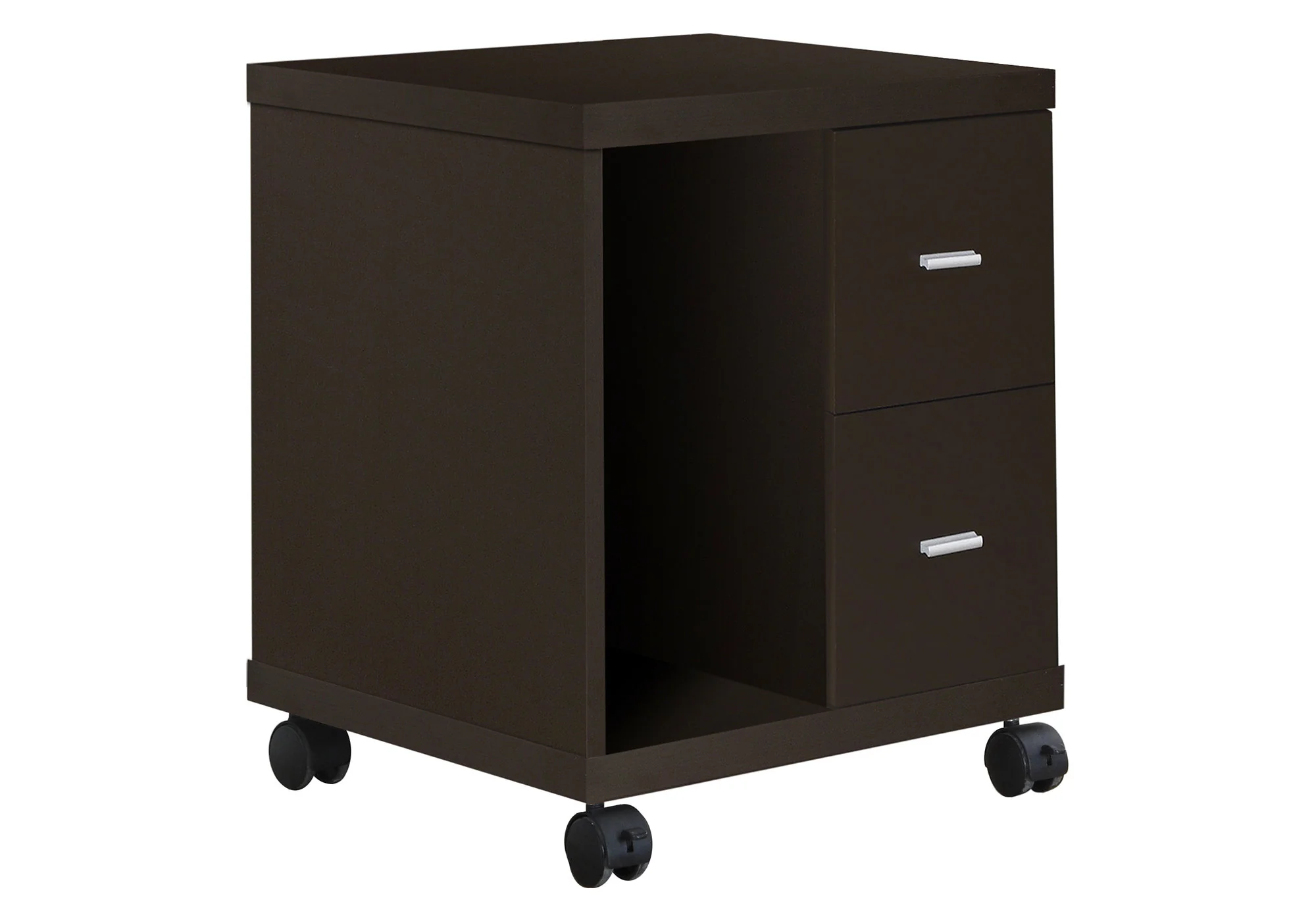 Office Cabinet Cappucino with 2 Drawer on Castors By Homeroots - Image 2