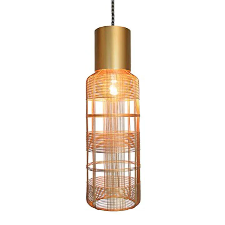 Oggetti Slim Pendant Lamp Dark Gray/Gold - Image 2