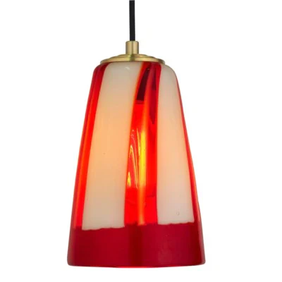 Oggetti Stripes Pendant, Cobalt/Brass - Image 2