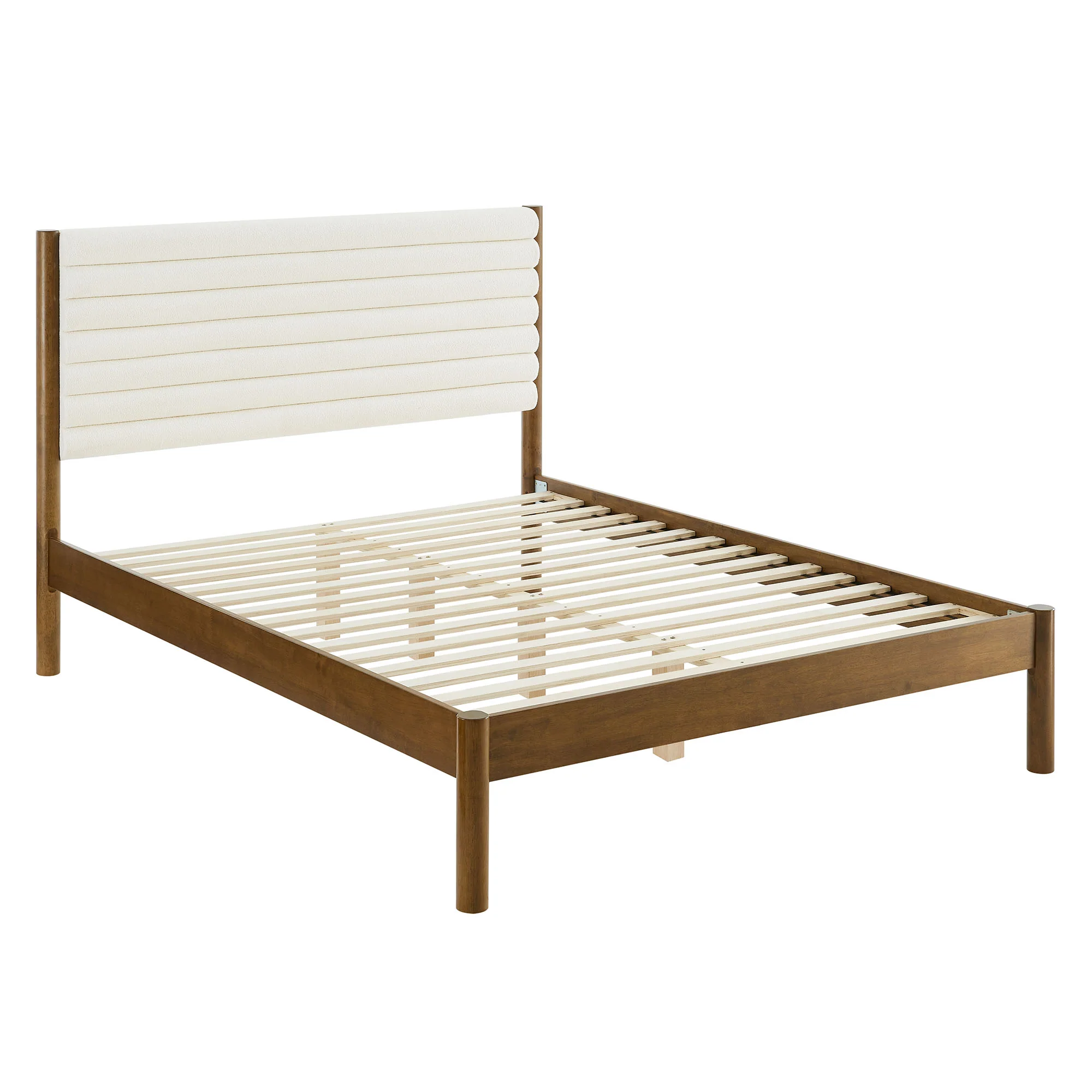 Olea Channel Tufted Boucle Solid Wood Full Platform Bed by Modway - Image 11