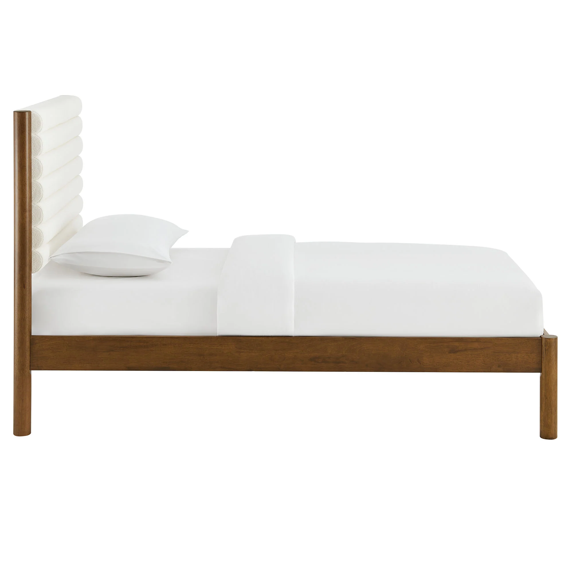 Olea Channel Tufted Boucle Solid Wood Twin Platform Bed by Modway - Image 13