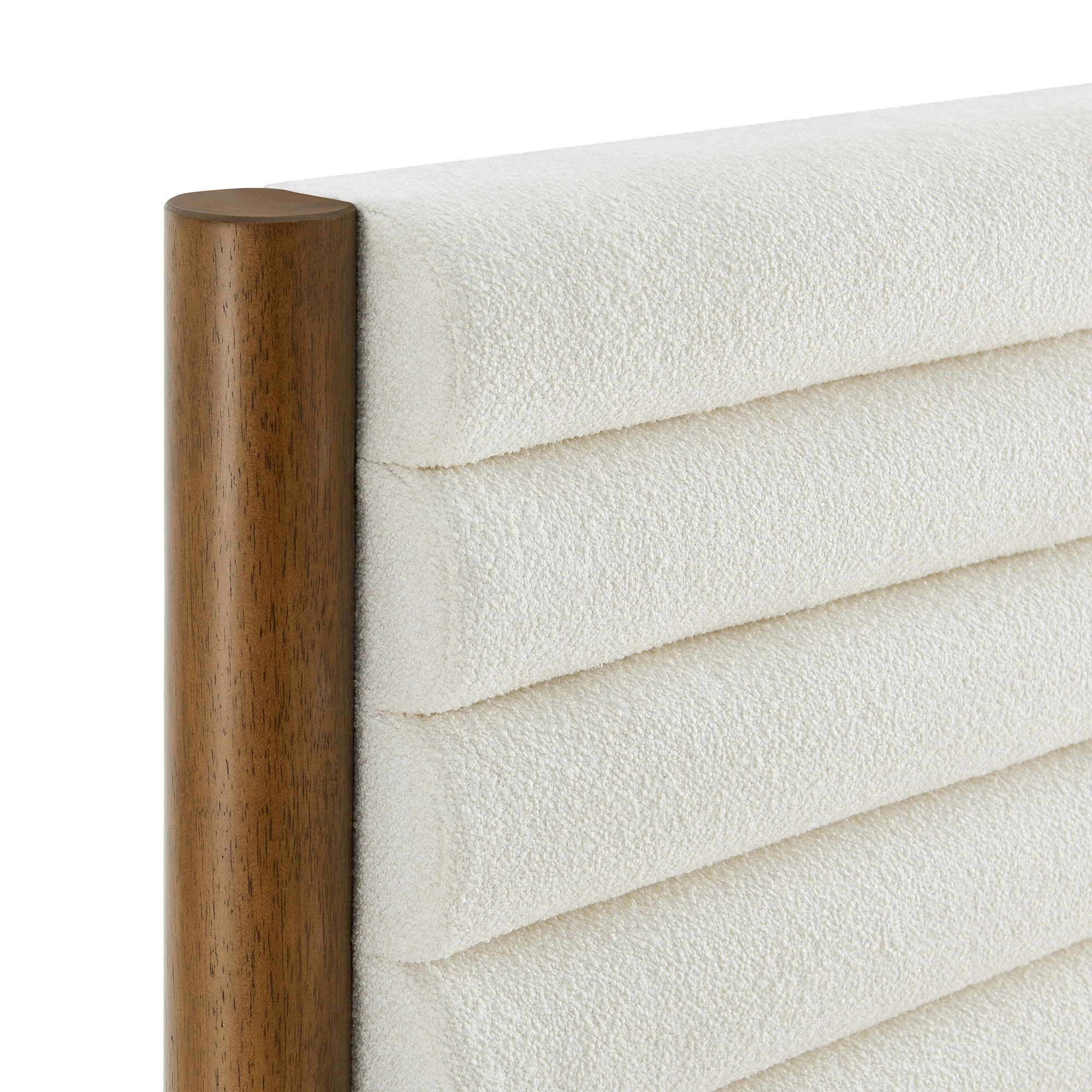 Olea Channel Tufted Boucle Solid Wood Twin Platform Bed by Modway - Image 15