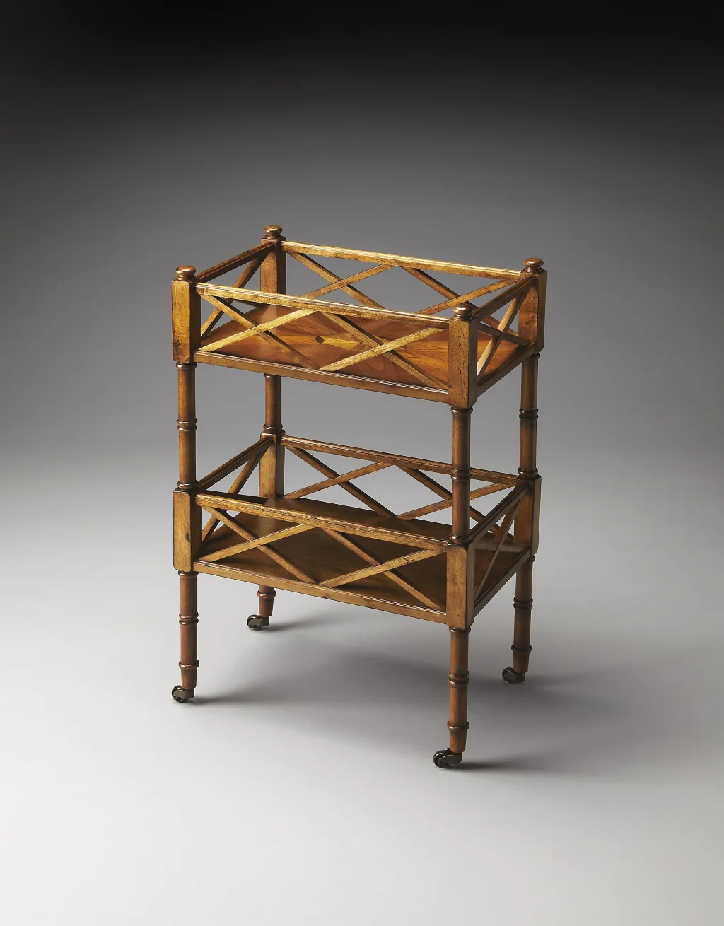 Olive Ash Burl Mobile Server By Homeroots - Image 3