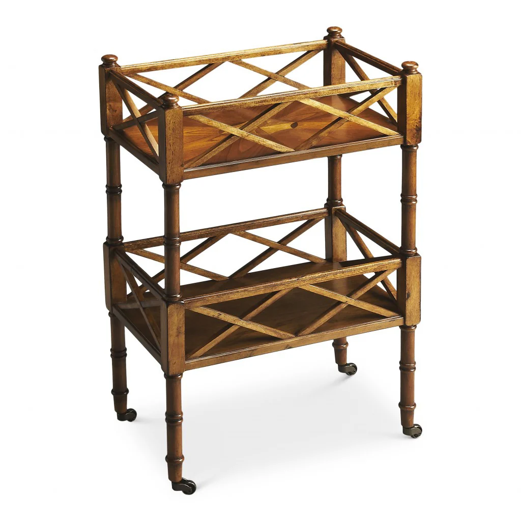 Olive Ash Burl Mobile Server By Homeroots - Image 4