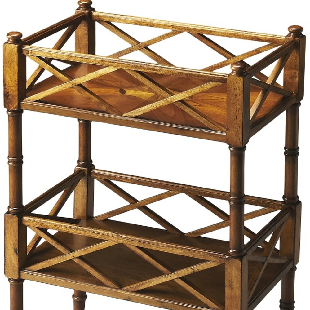 Olive Ash Burl Mobile Server By Homeroots - Image 5