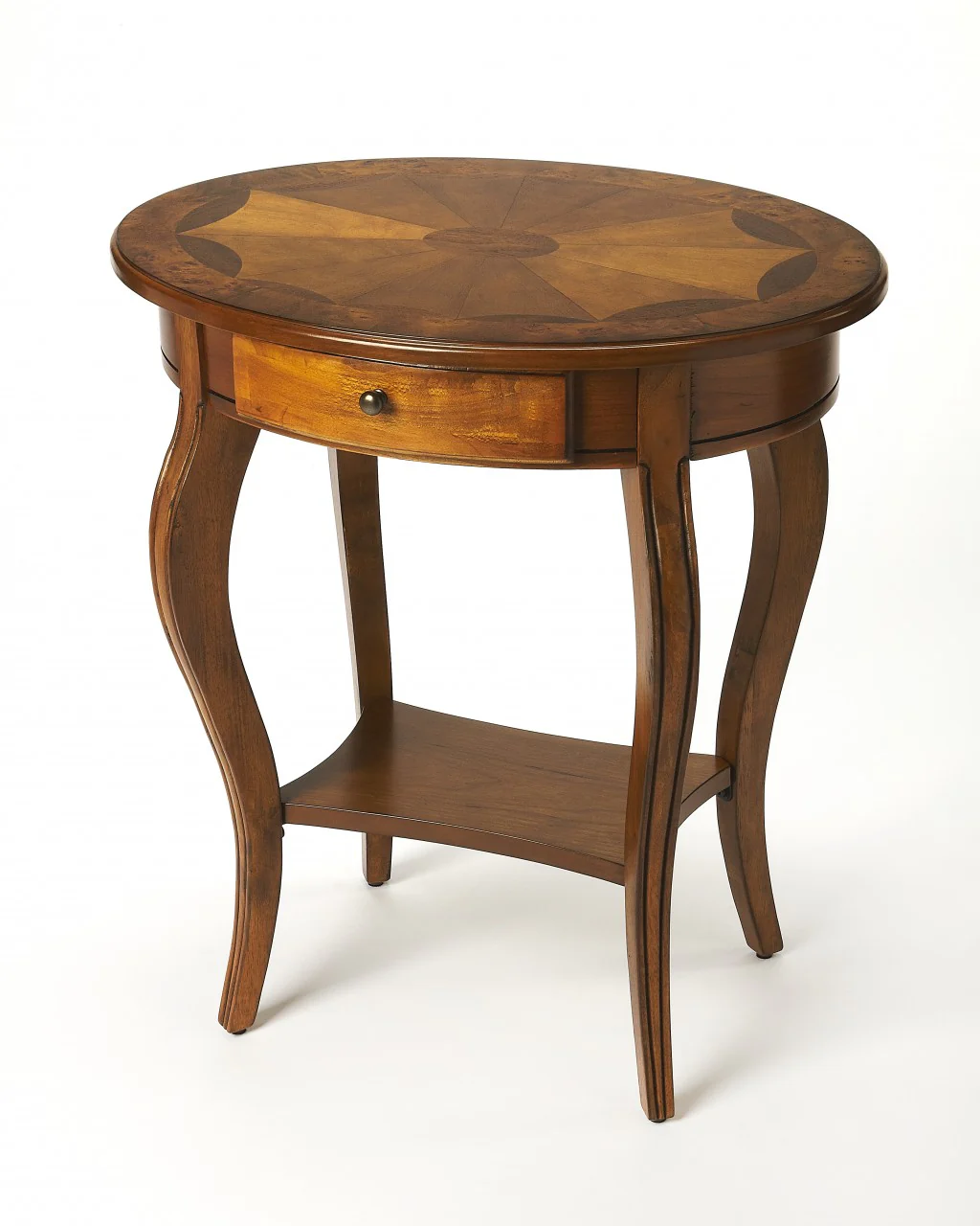 Olive Ash Burl Oval Accent Table By Homeroots - Image 2